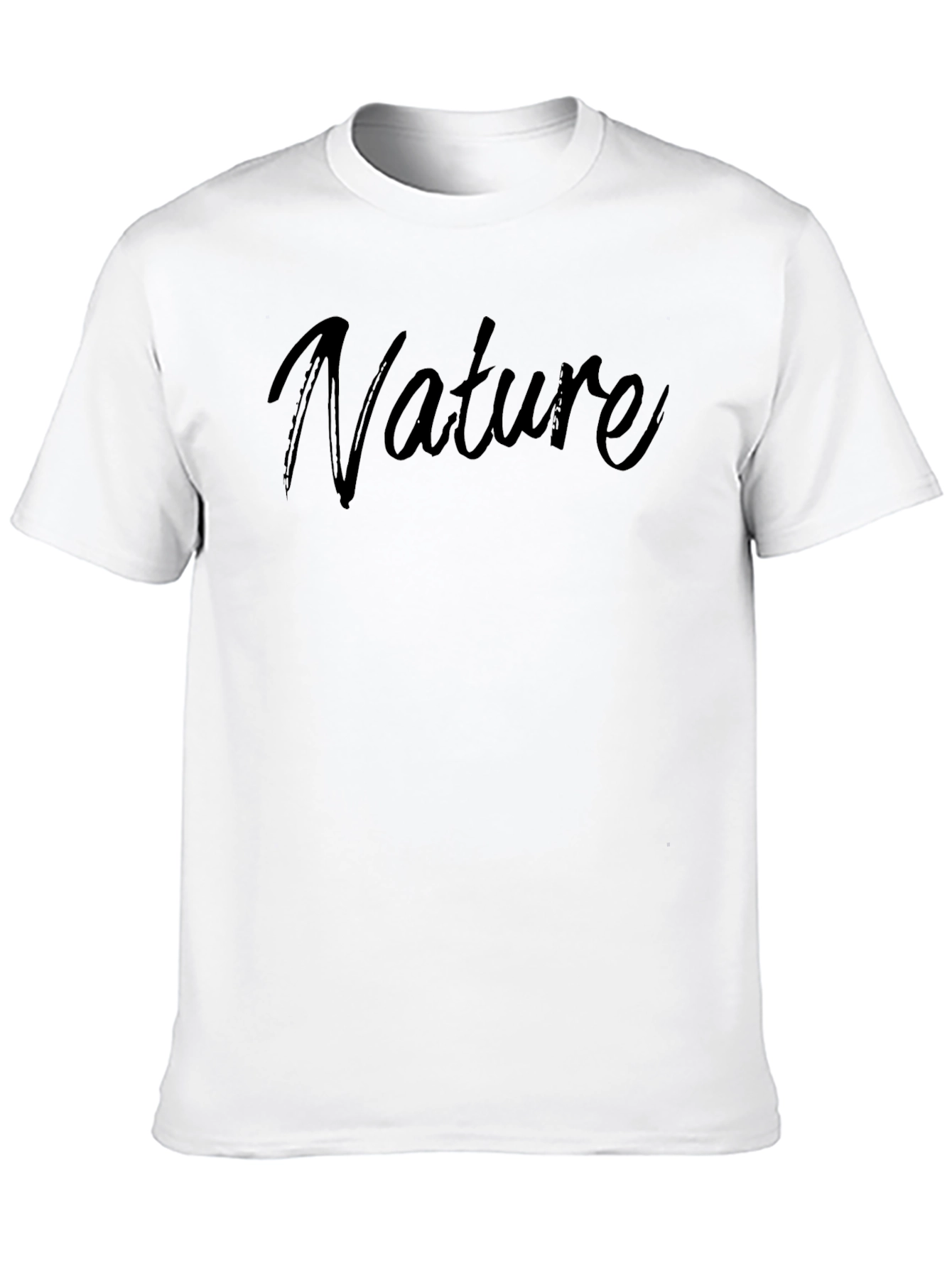 Black Nature Graphic Tee - Black Crew Neck T-Shirt view 10