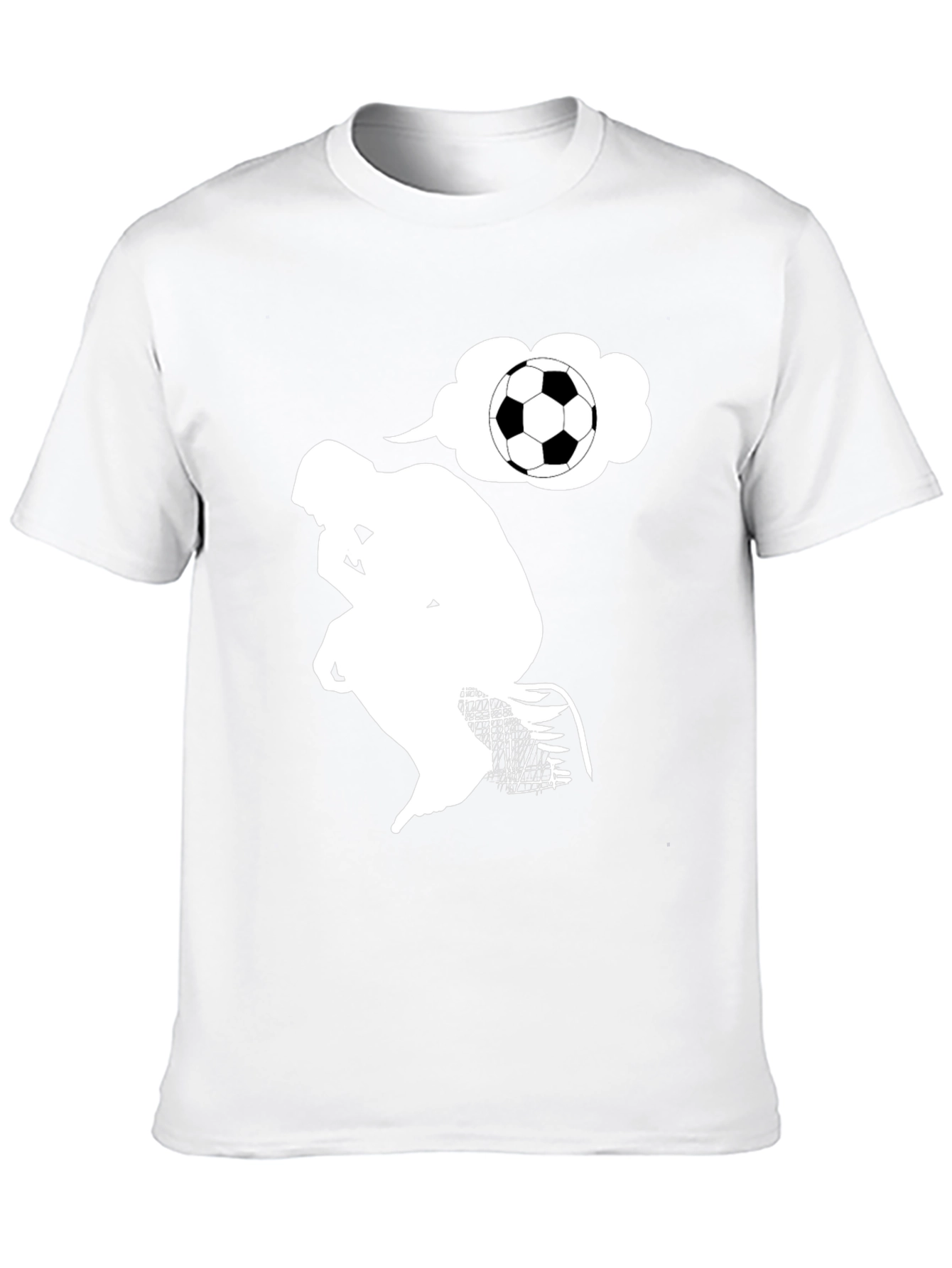 Black Philosophical Soccer Tee - Thinker with Ball view 10