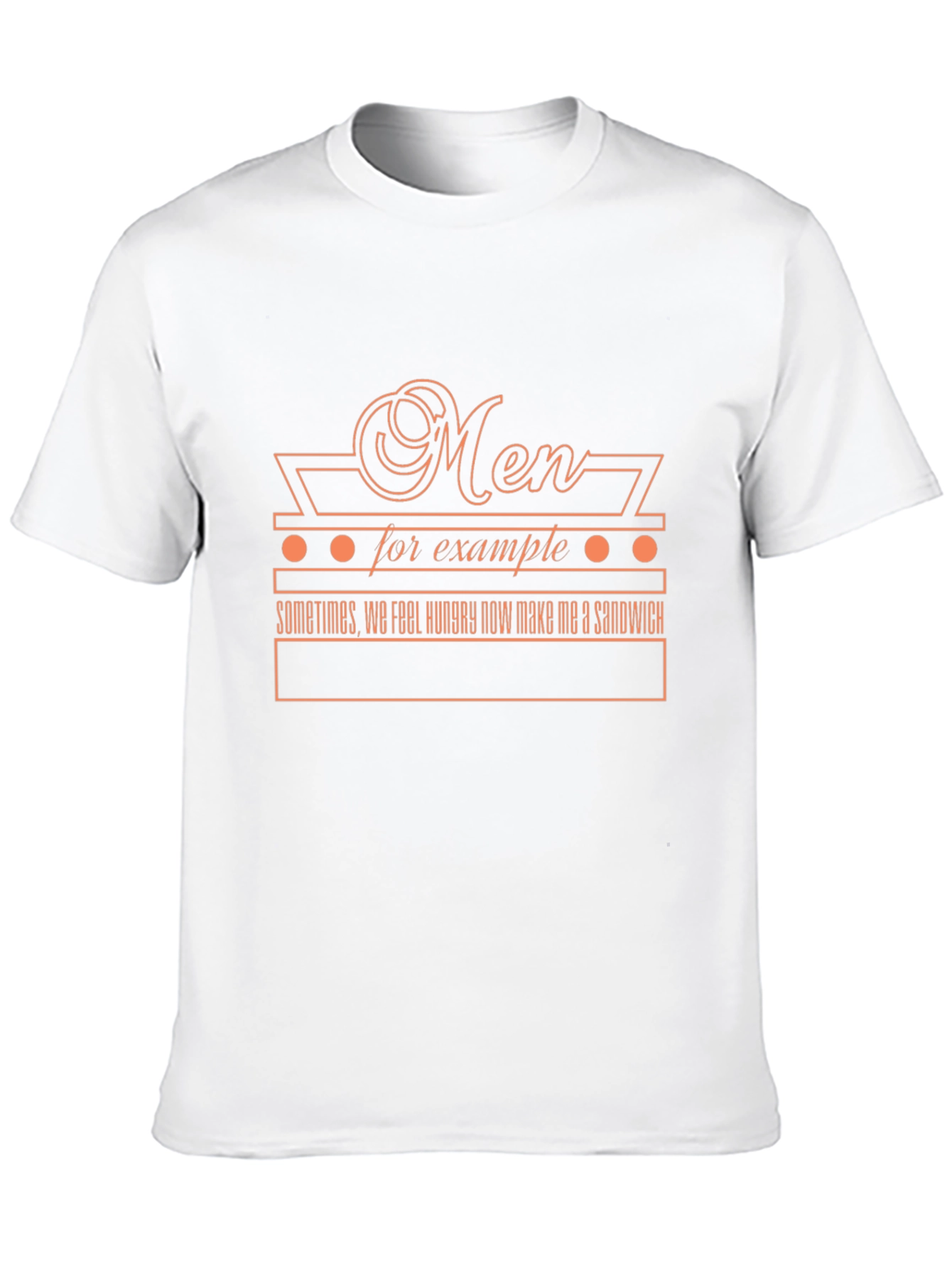 Black Funny "Men" Sandwich T-Shirt view 10