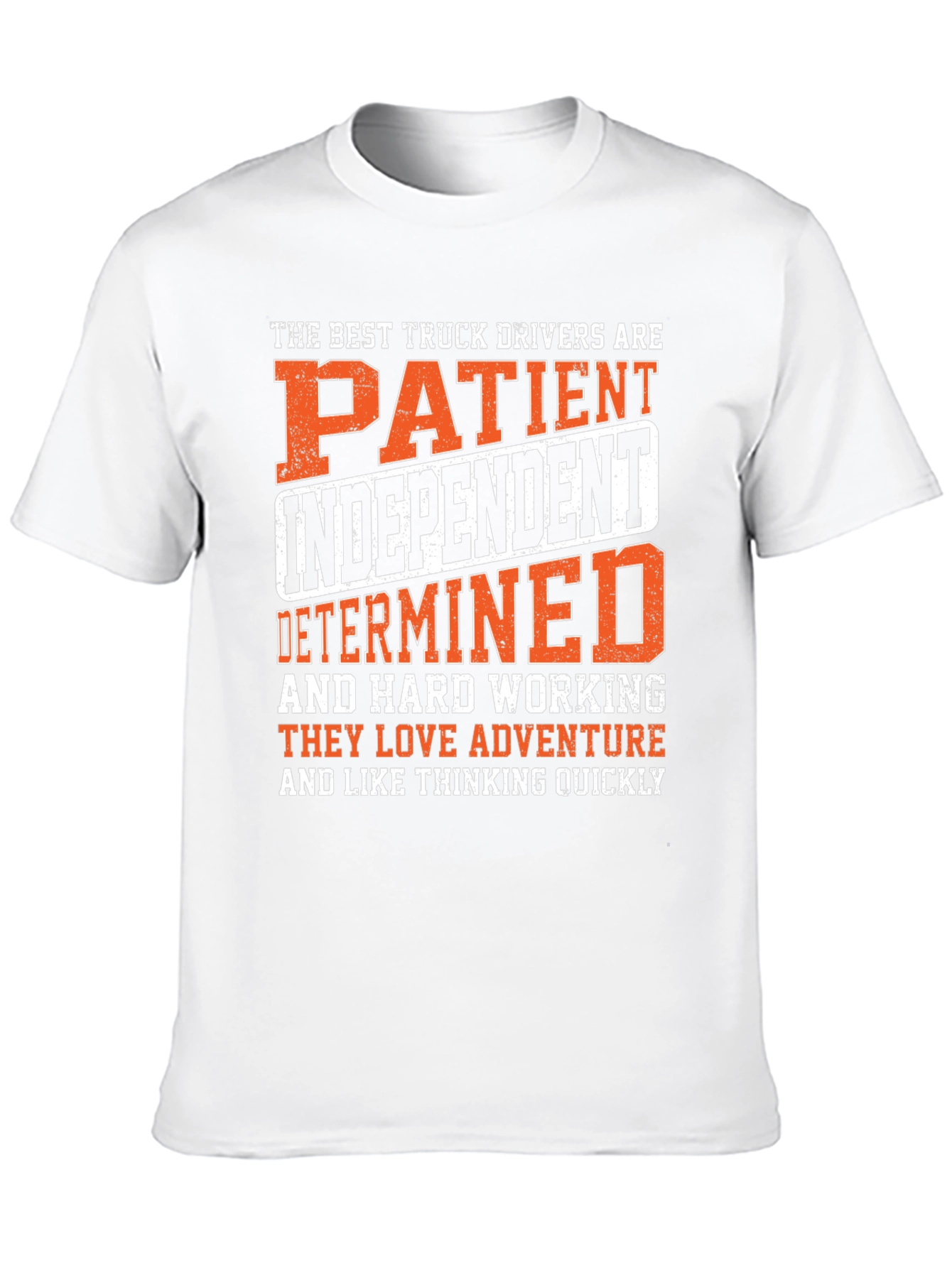 Black Truck Driver Graphic Tee: Patient, Independent, Determined view 10