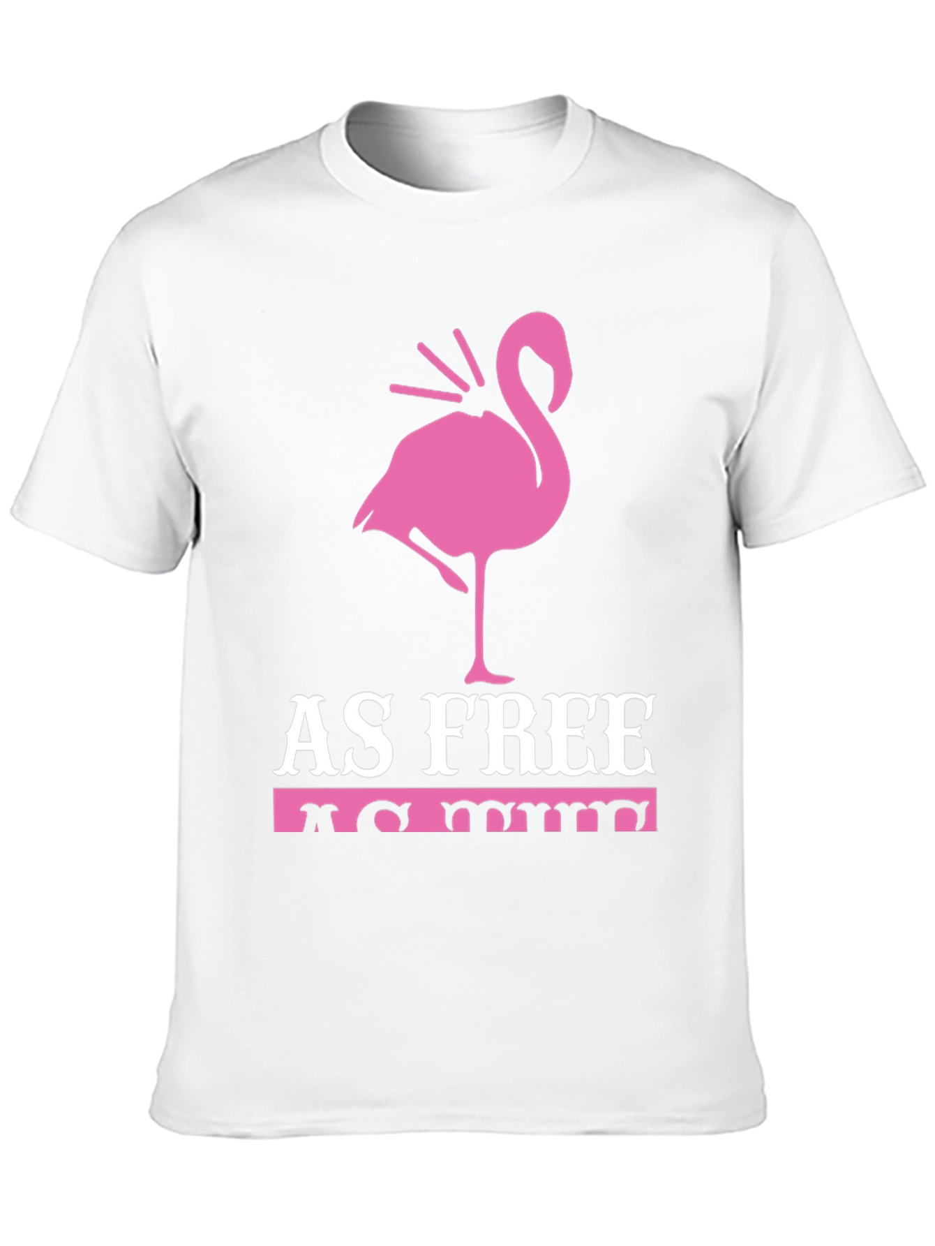 Black As Free As Me Flamingo Graphic Tee view 10