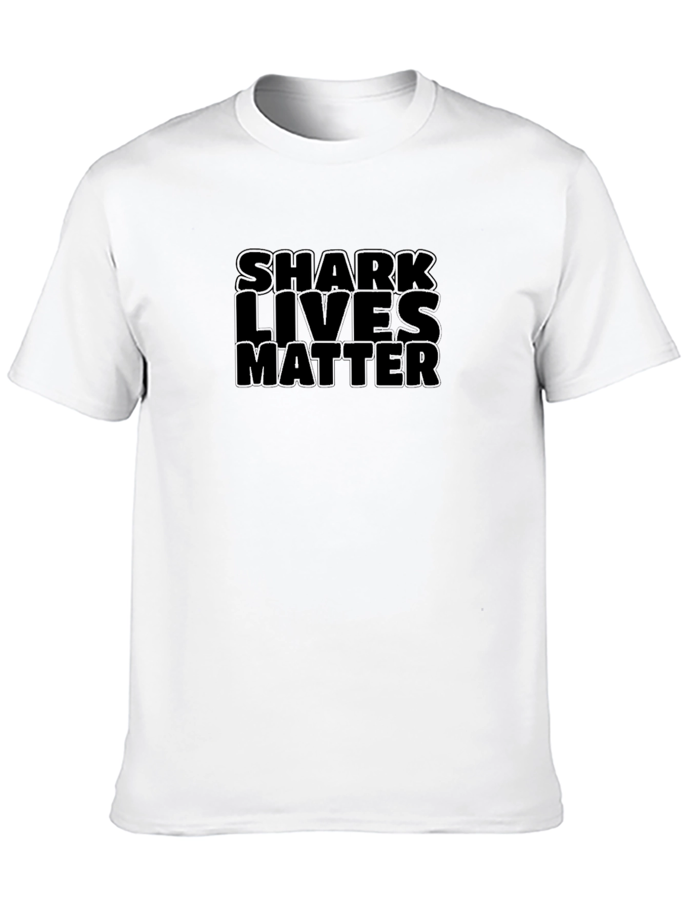 Black Shark Lives Matter - Black Crew Neck T-Shirt view 10