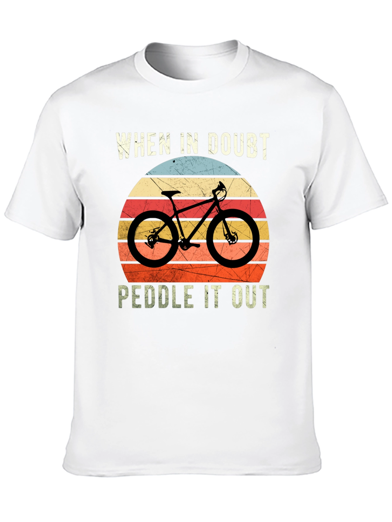 Black When In Doubt Peddle It Out T-Shirt view 10