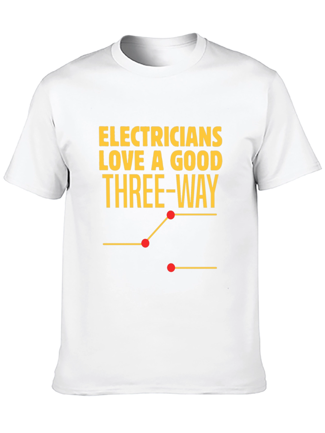 Black Electrician Three-Way Funny T-Shirt view 10