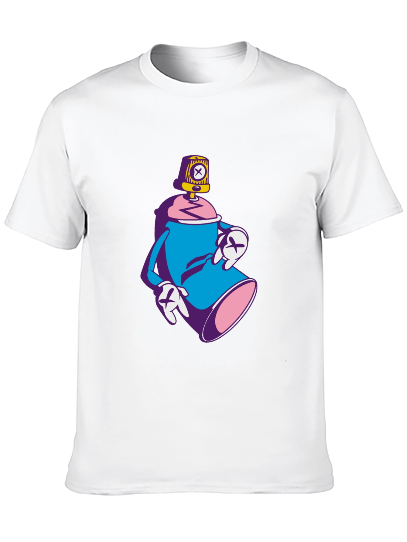 Black Spray Paint Can Graphic Tee - Cool Cartoon Design view 10