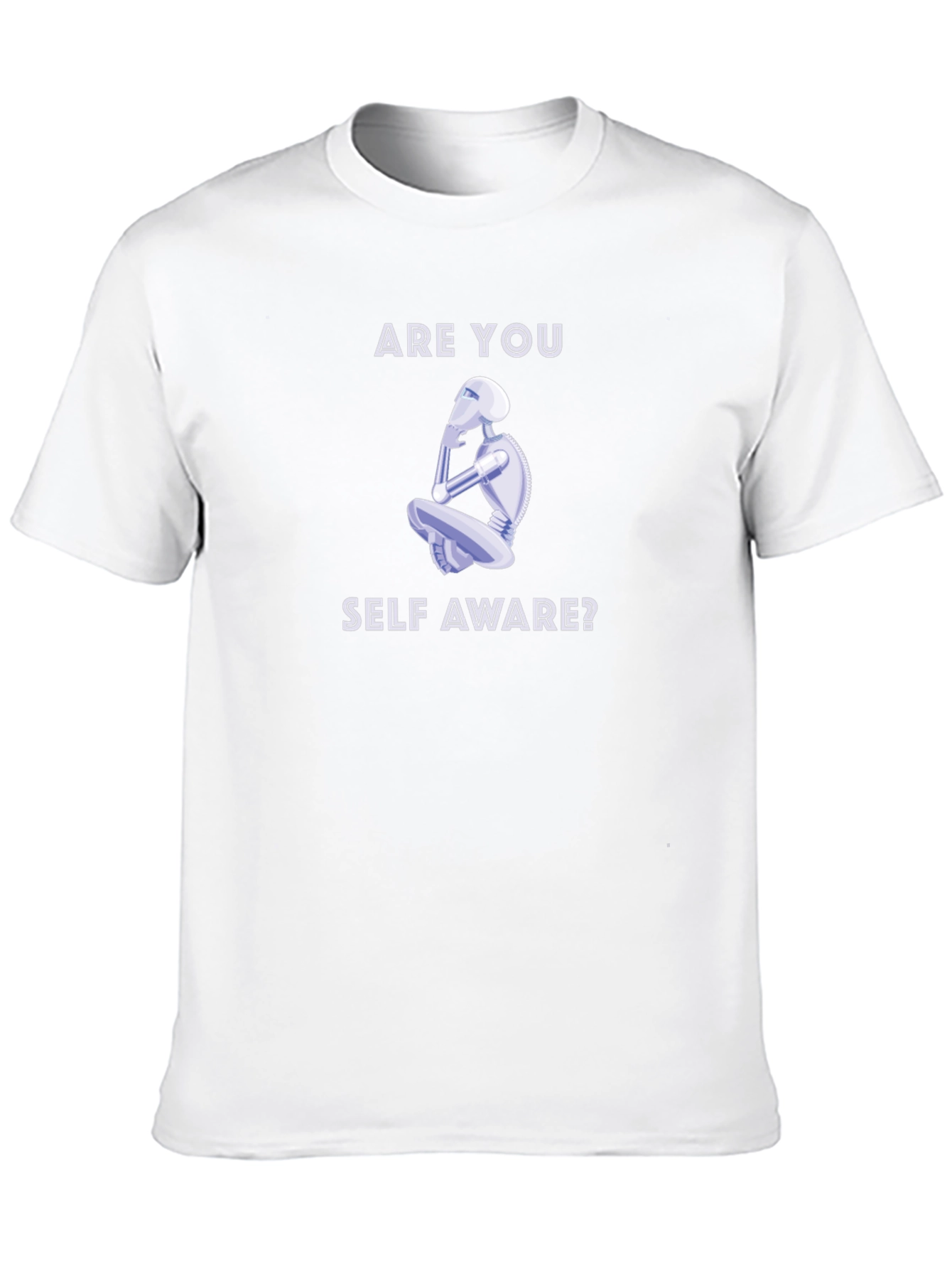 Black Are You Self Aware? Robot T-Shirt view 10