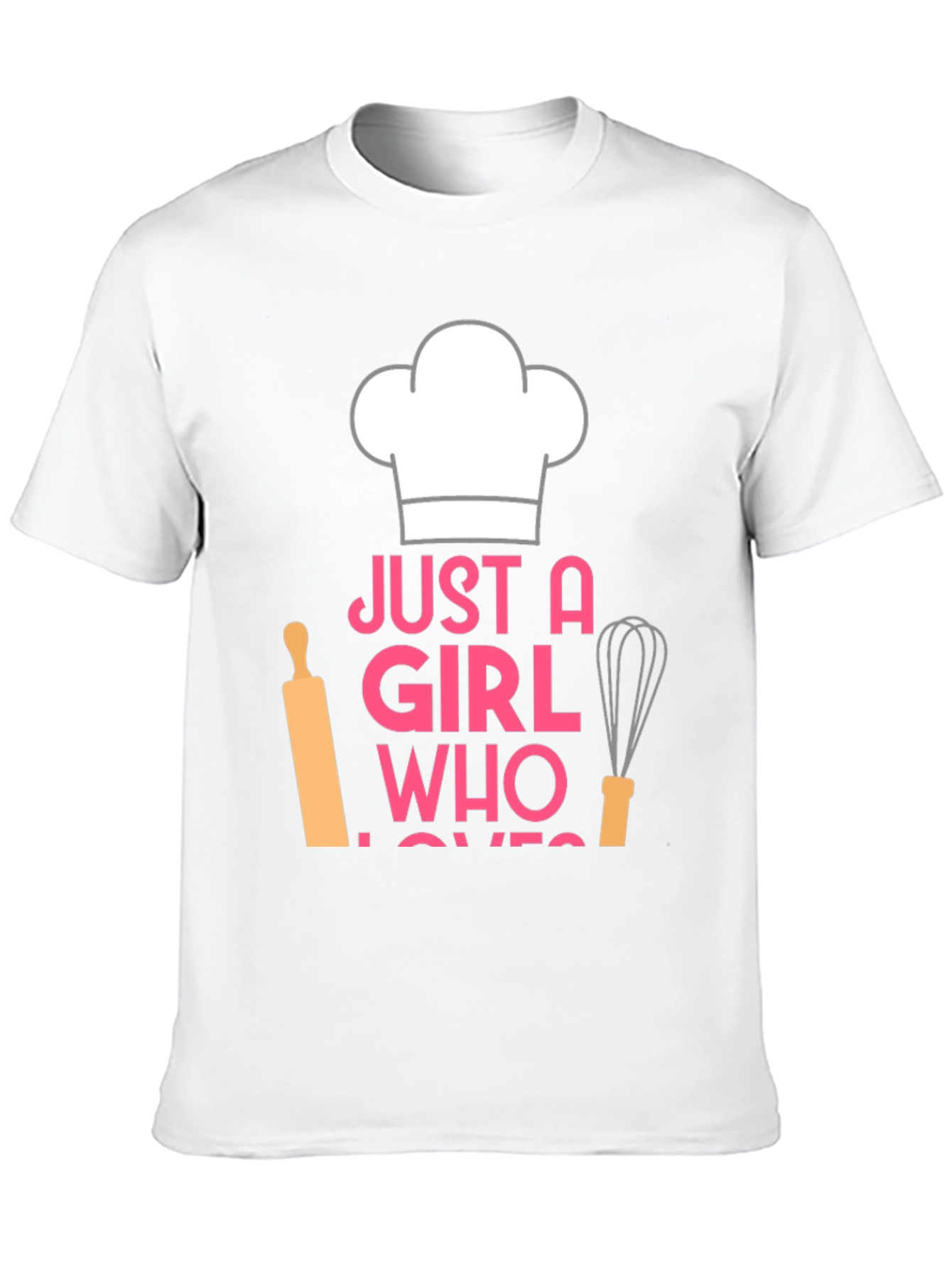 Black Just A Girl Who Loves Baking T-Shirt view 10