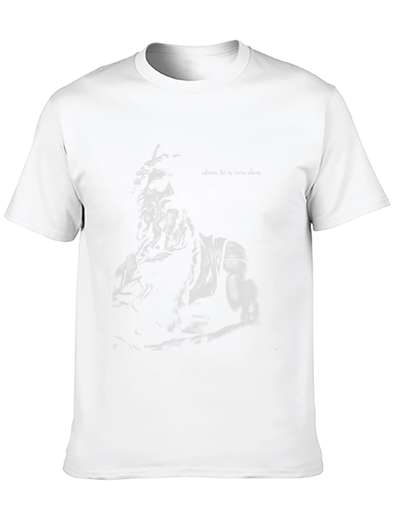 Black Statue Graphic Black T-Shirt - Modern Urban Style view 10