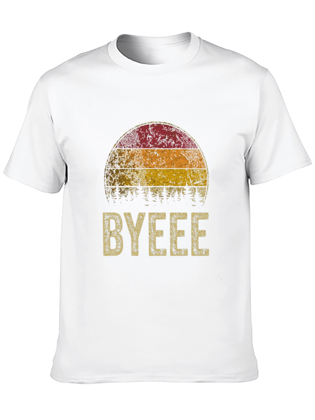 Black Retro Sunset BYEEE T-Shirt - Cool Graphic Tee view 10