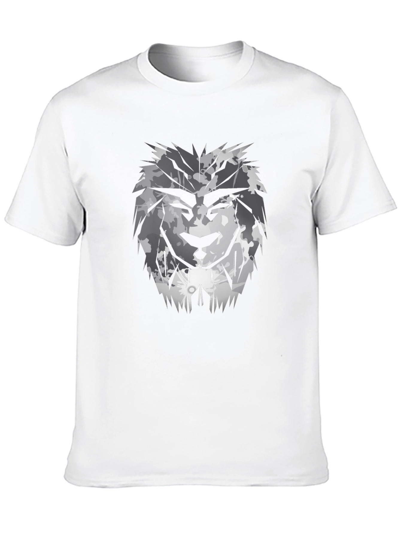 Black Black T-Shirt with Lion Graphic Print view 10