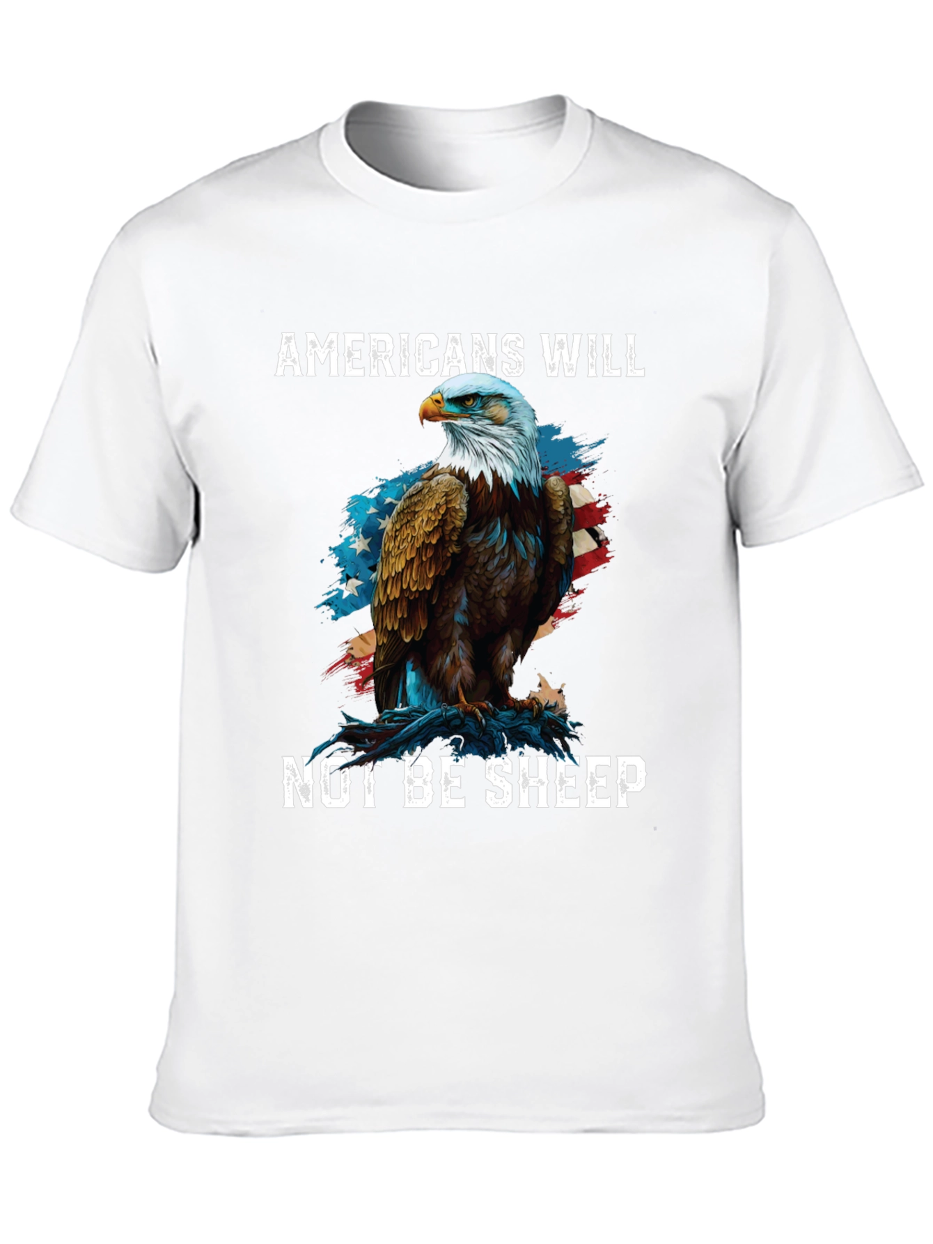Black Americans Will Not Be Sheep Eagle Graphic Tee view 10