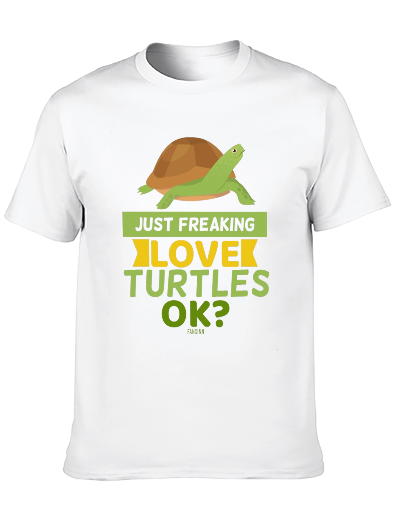 Black Just Freaking Love Turtles OK? T-Shirt view 10