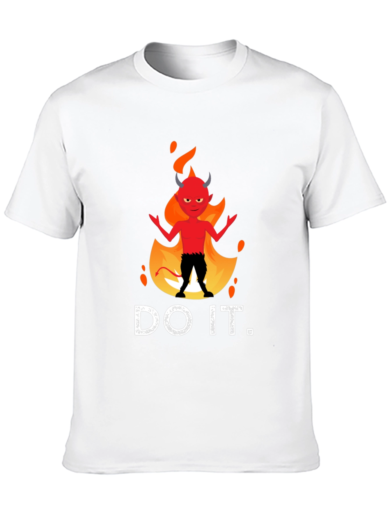 Black Do It Devil T-Shirt - Funny Graphic Tee view 10