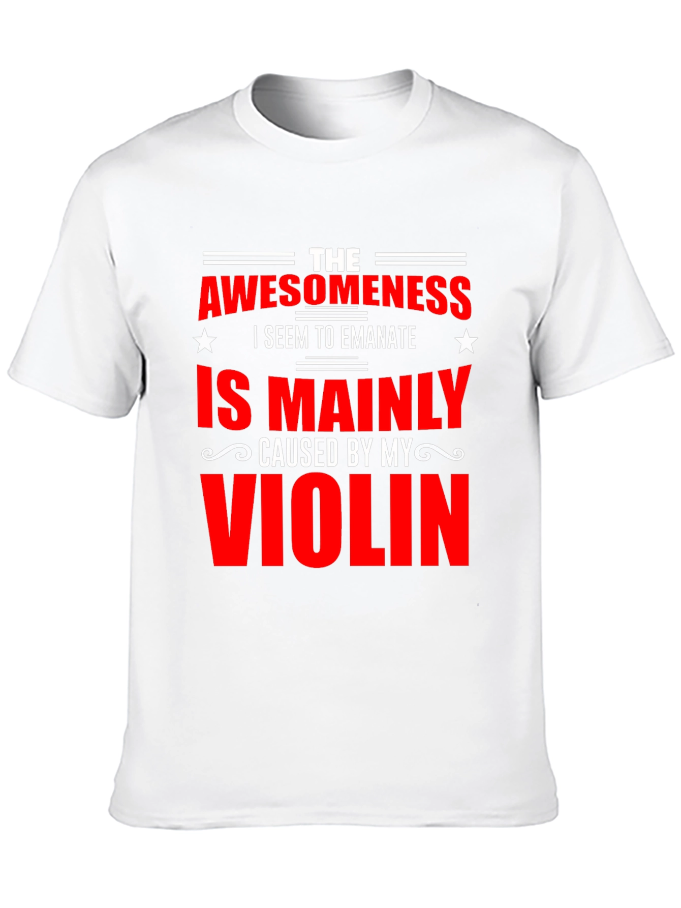Black Awesomeness Violin T-Shirt view 10