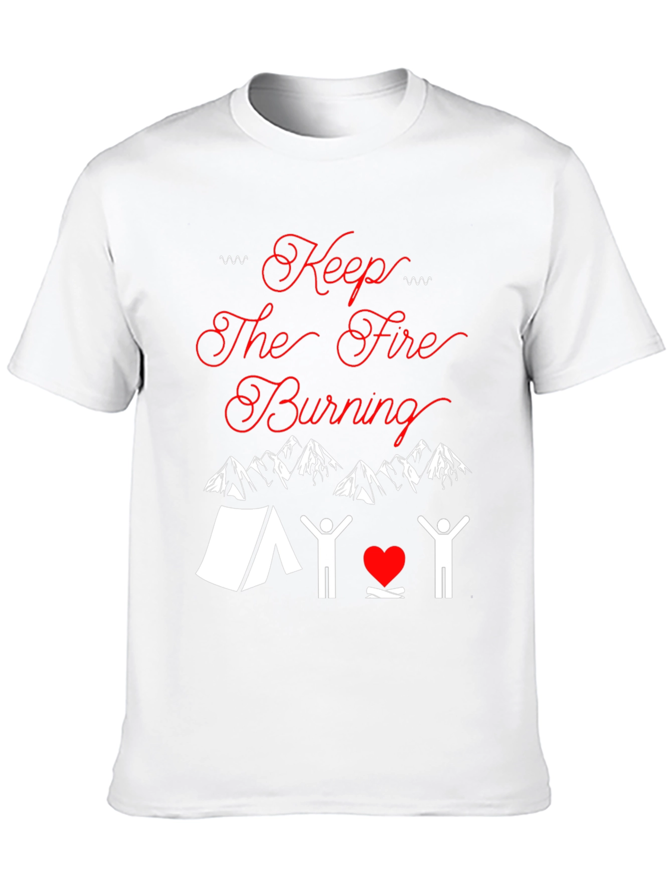 Black Keep The Fire Burning Camping T-Shirt view 10