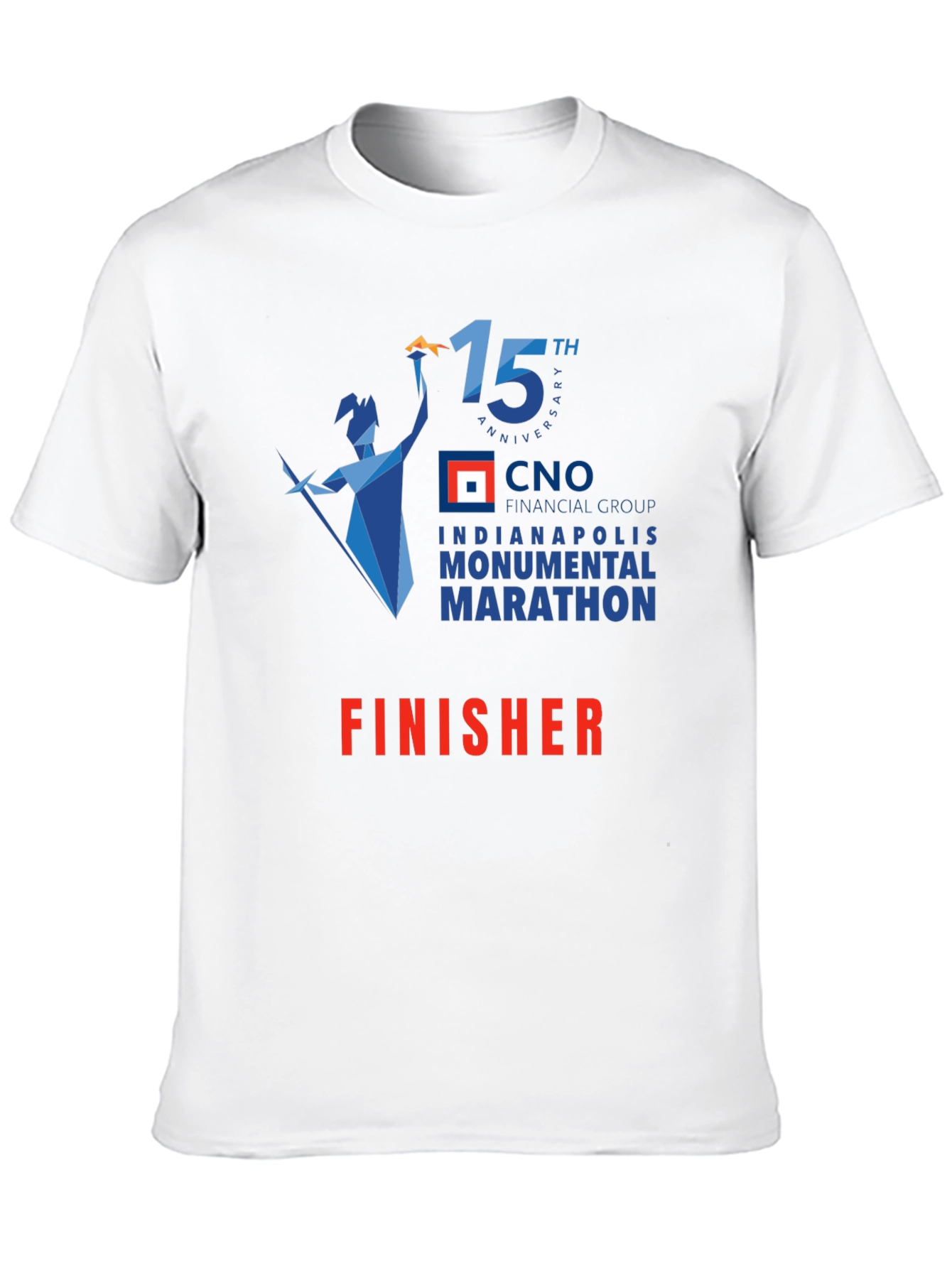 Black Indianapolis Marathon Finisher Black T-Shirt view 10
