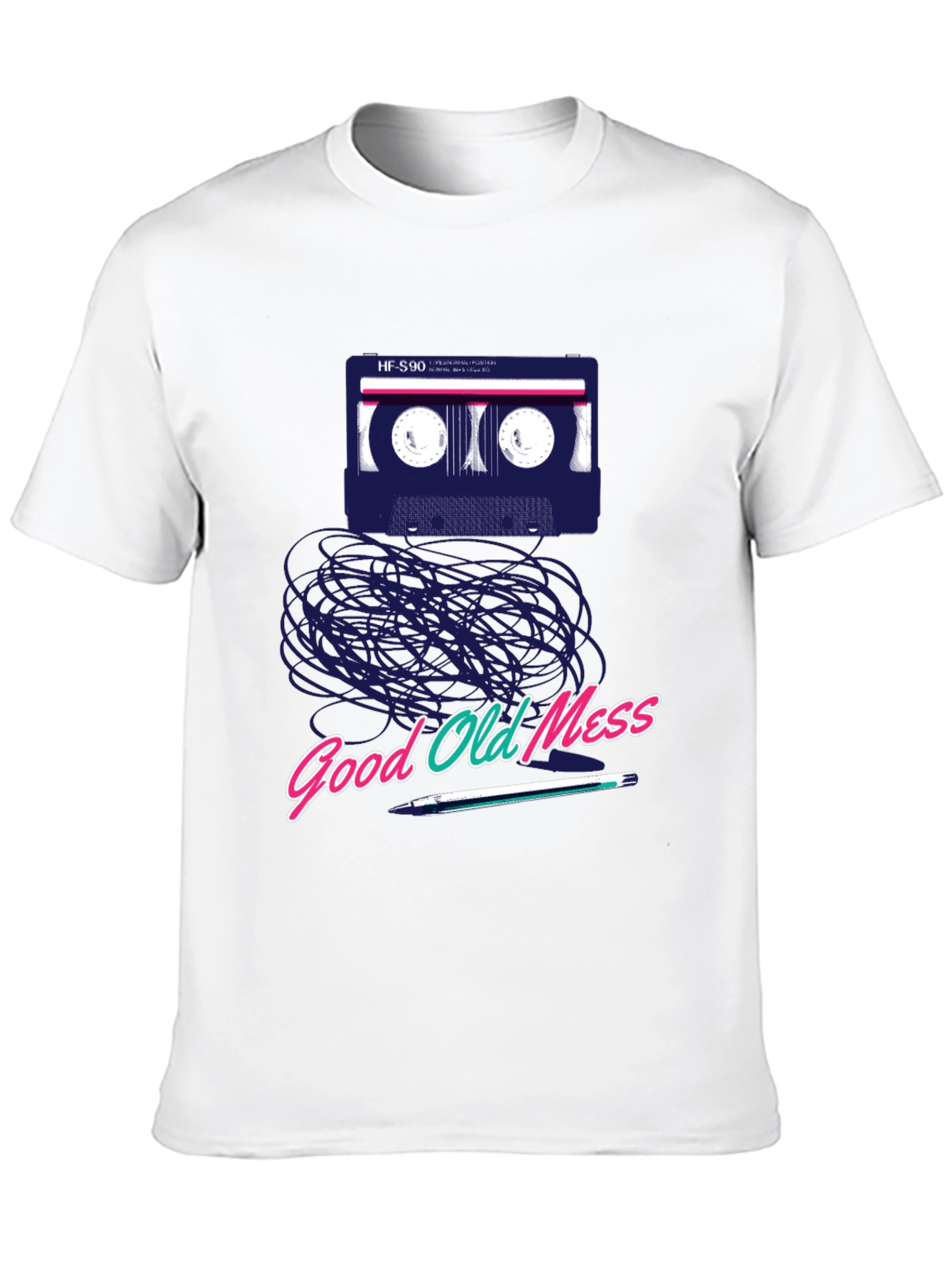 Black Retro Cassette Tape T-Shirt - Good Old Mess view 10