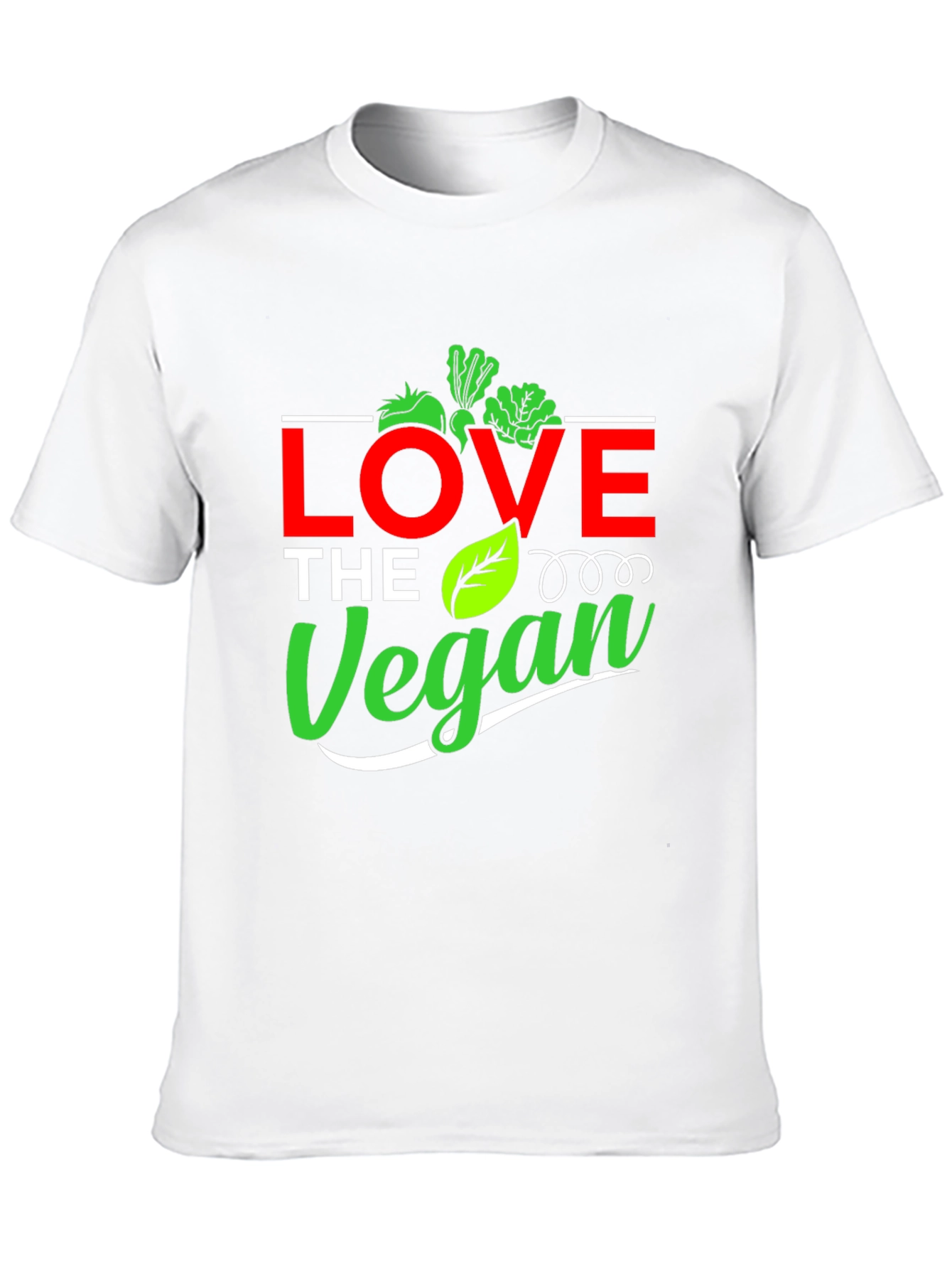 Black Love The Vegan Graphic Tee - Unisex Black T-Shirt view 10