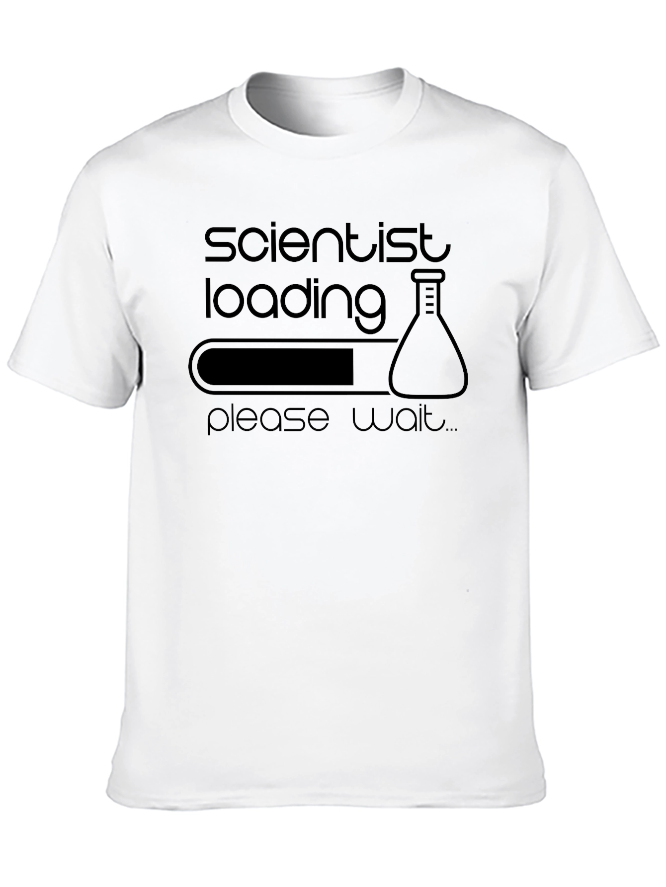 Black Scientist Loading Black Graphic T-Shirt view 10
