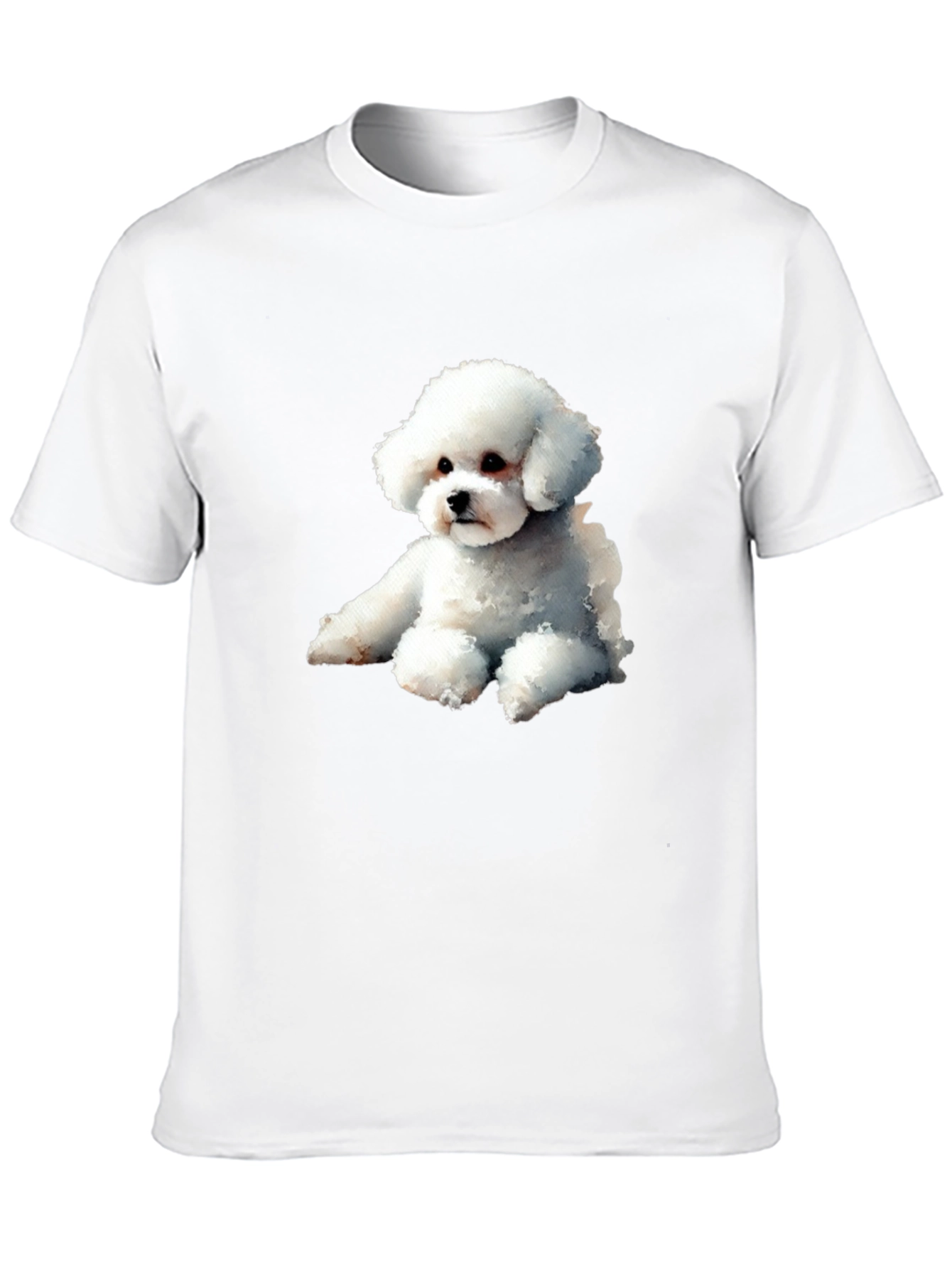 Black Cute Dog Graphic Tee - Black Cotton Blend T-Shirt view 10