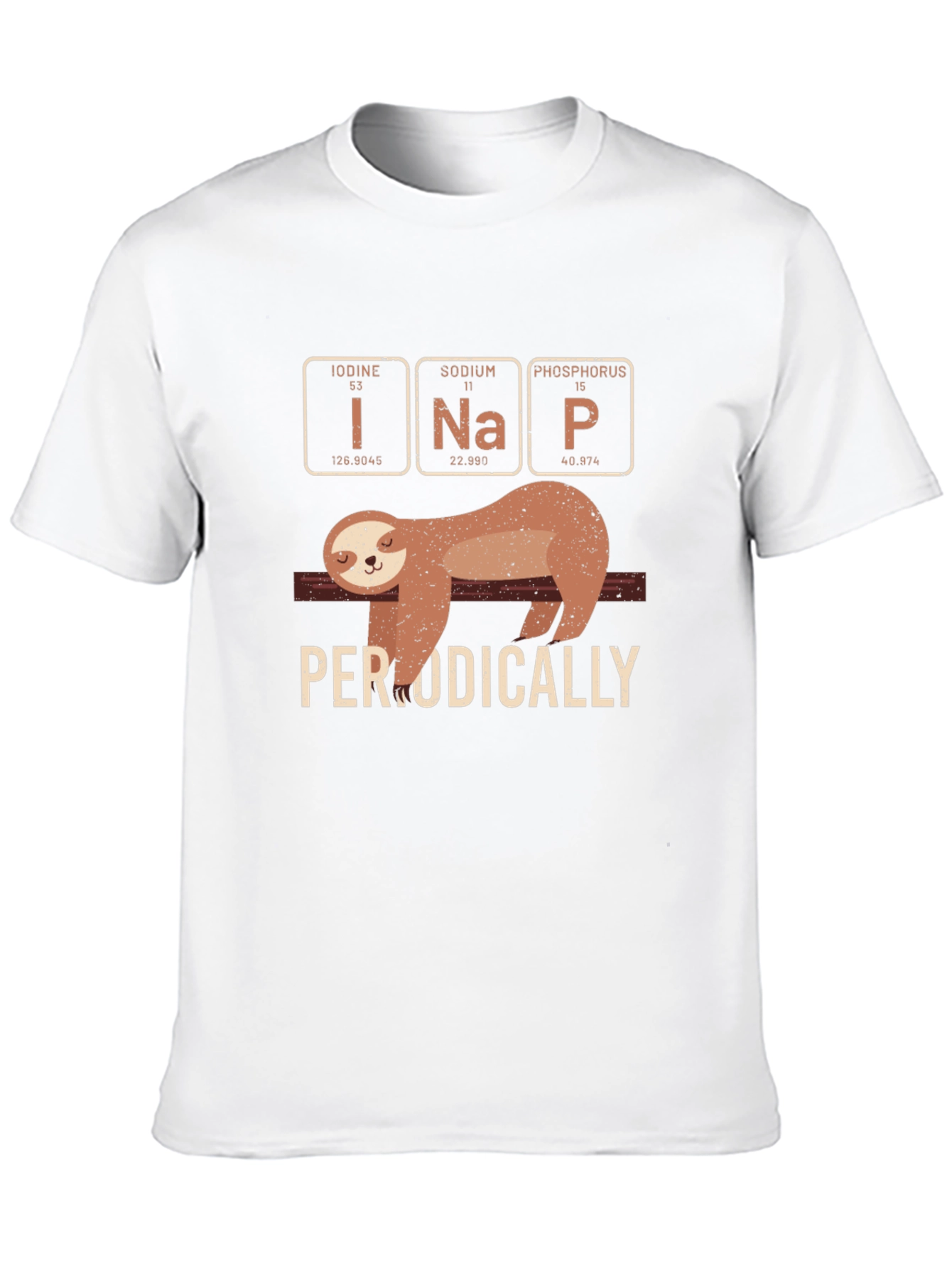 Black Periodically Sloth T-Shirt - Science Pun Tee view 10