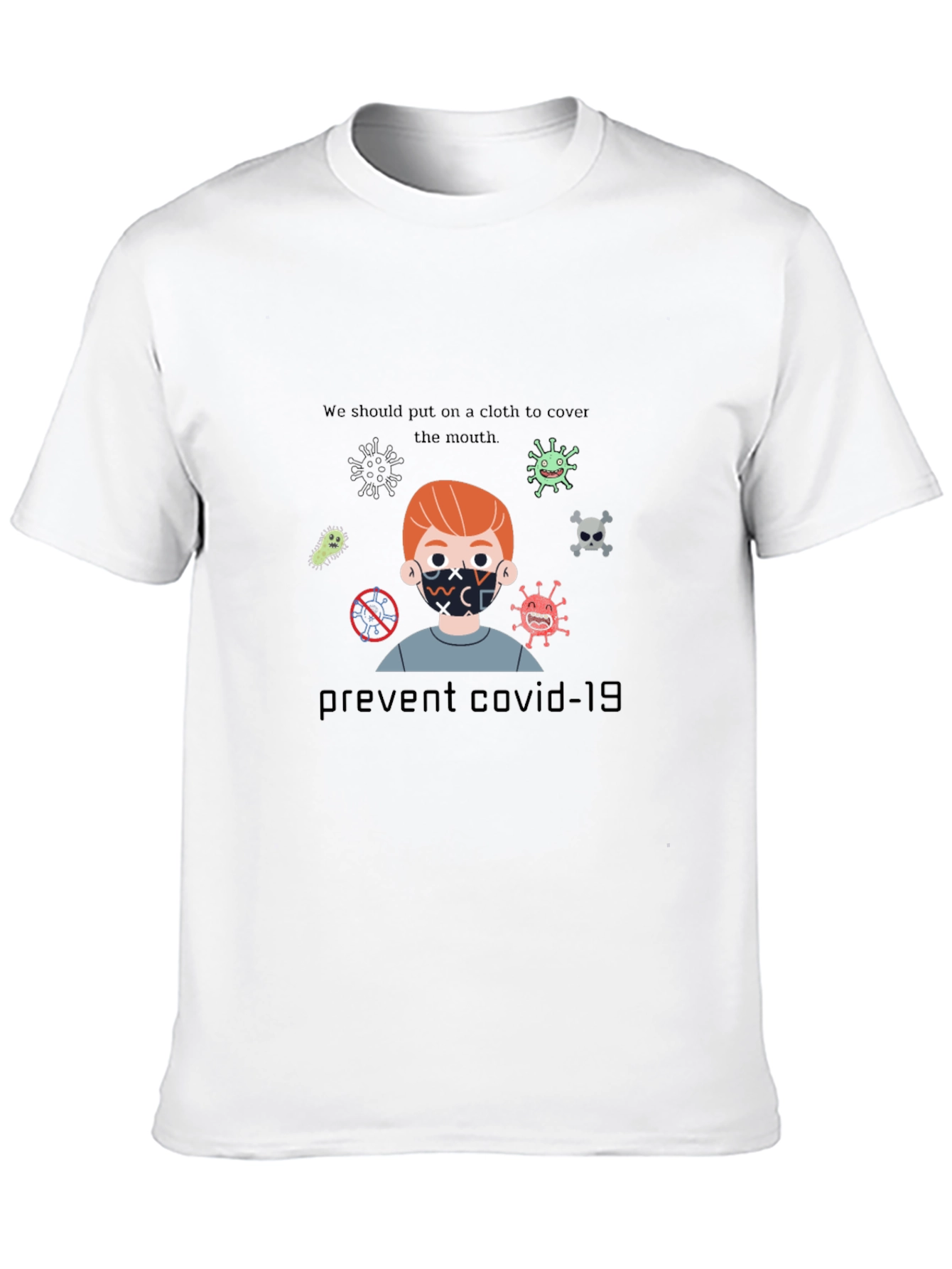 Black Prevent Covid-19 Graphic Tee view 10