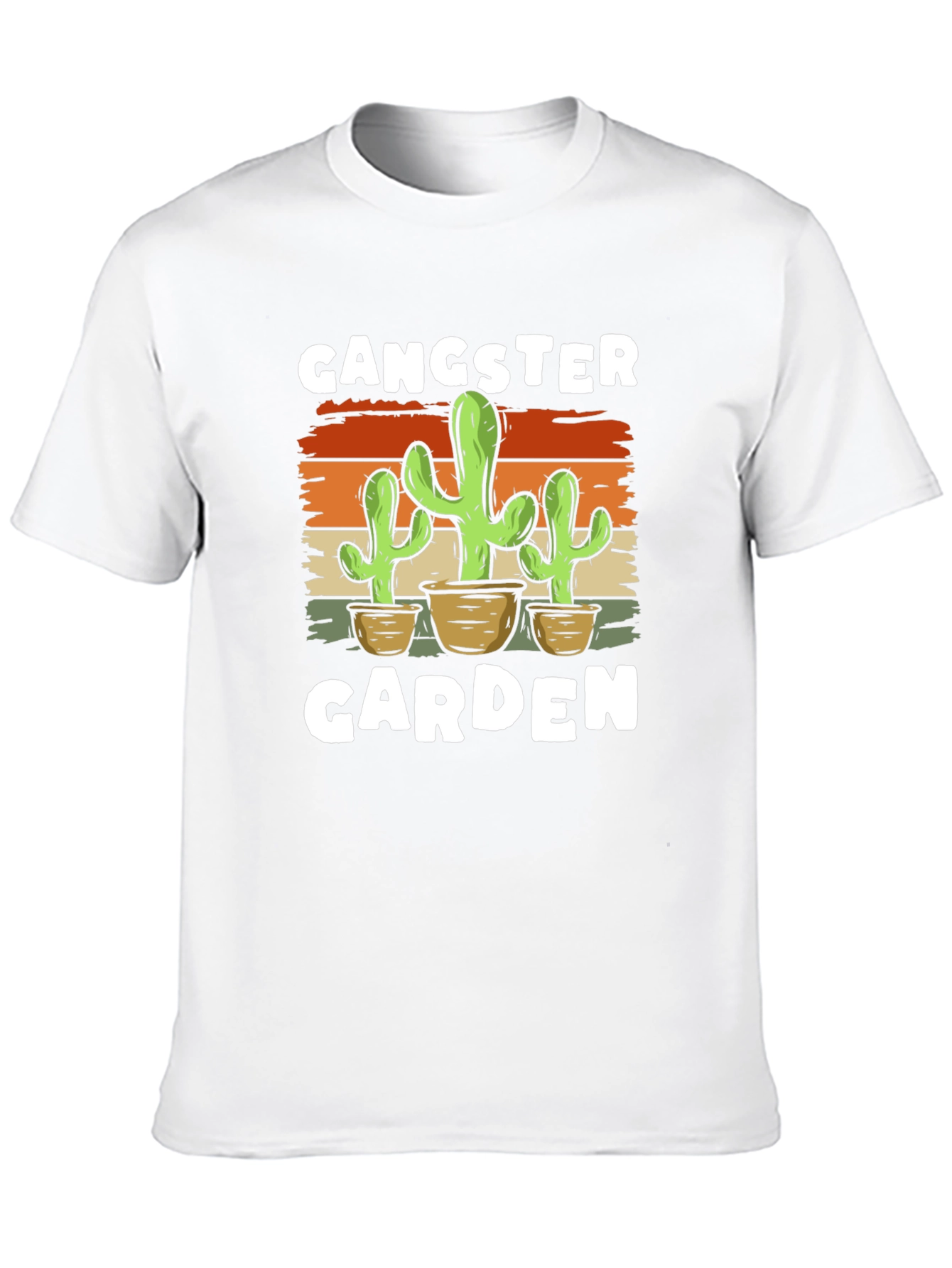 Black Gangster Garden Cactus Graphic T-Shirt view 10