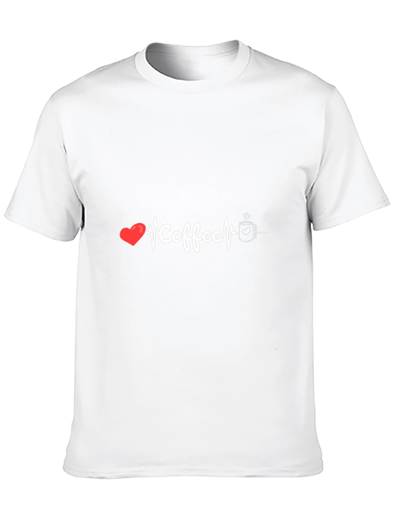 Black Coffee Lover Graphic Tee - Heartbeat Design, Soft Cotton view 10