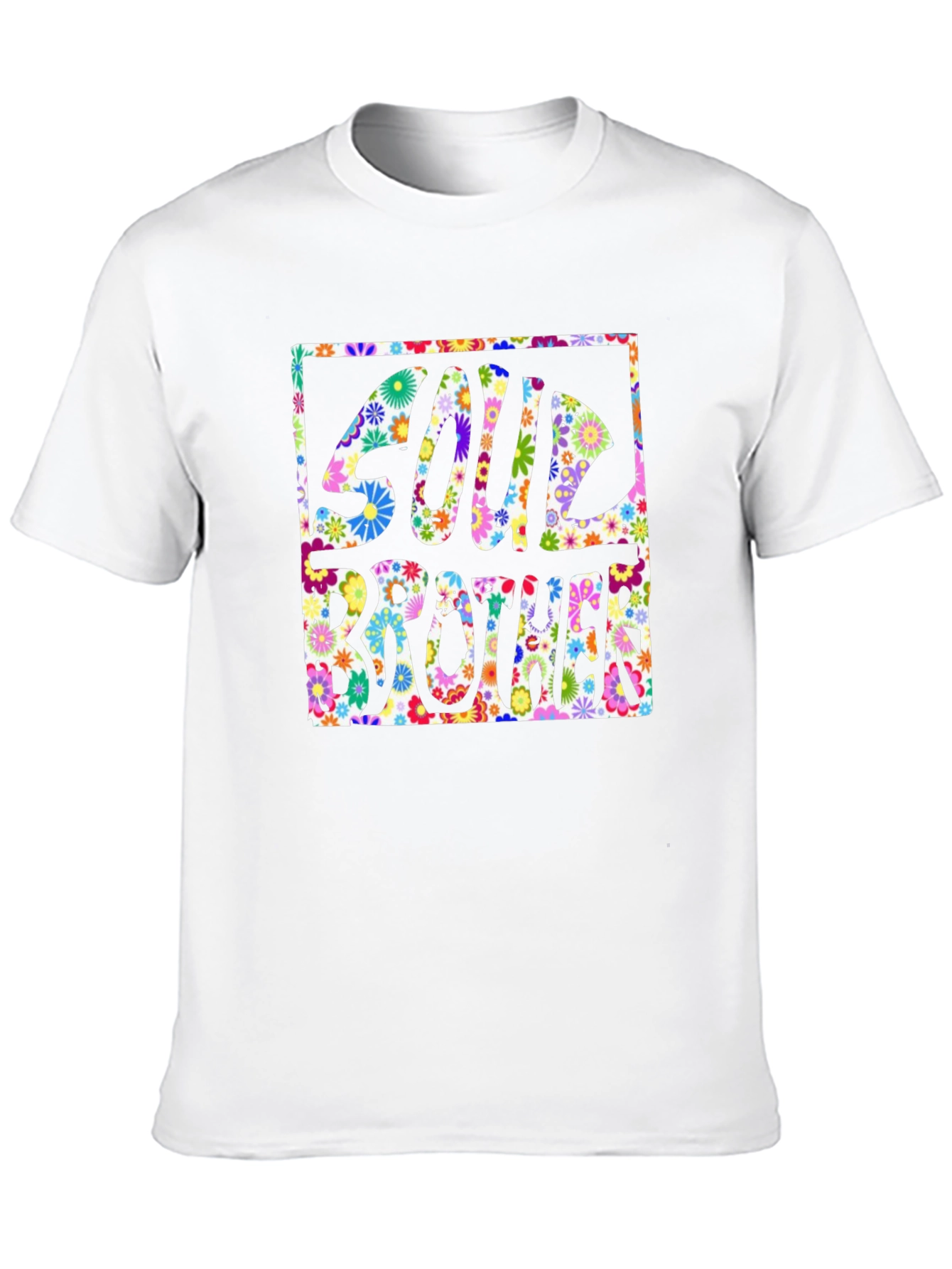 Black Soul Brother Floral Graphic T-Shirt - Unisex view 10