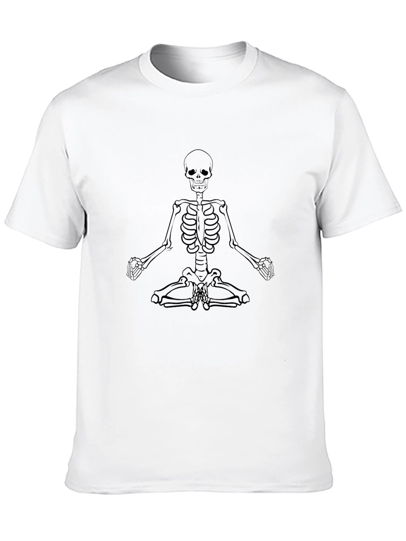 Black Meditating Skeleton T-Shirt view 10