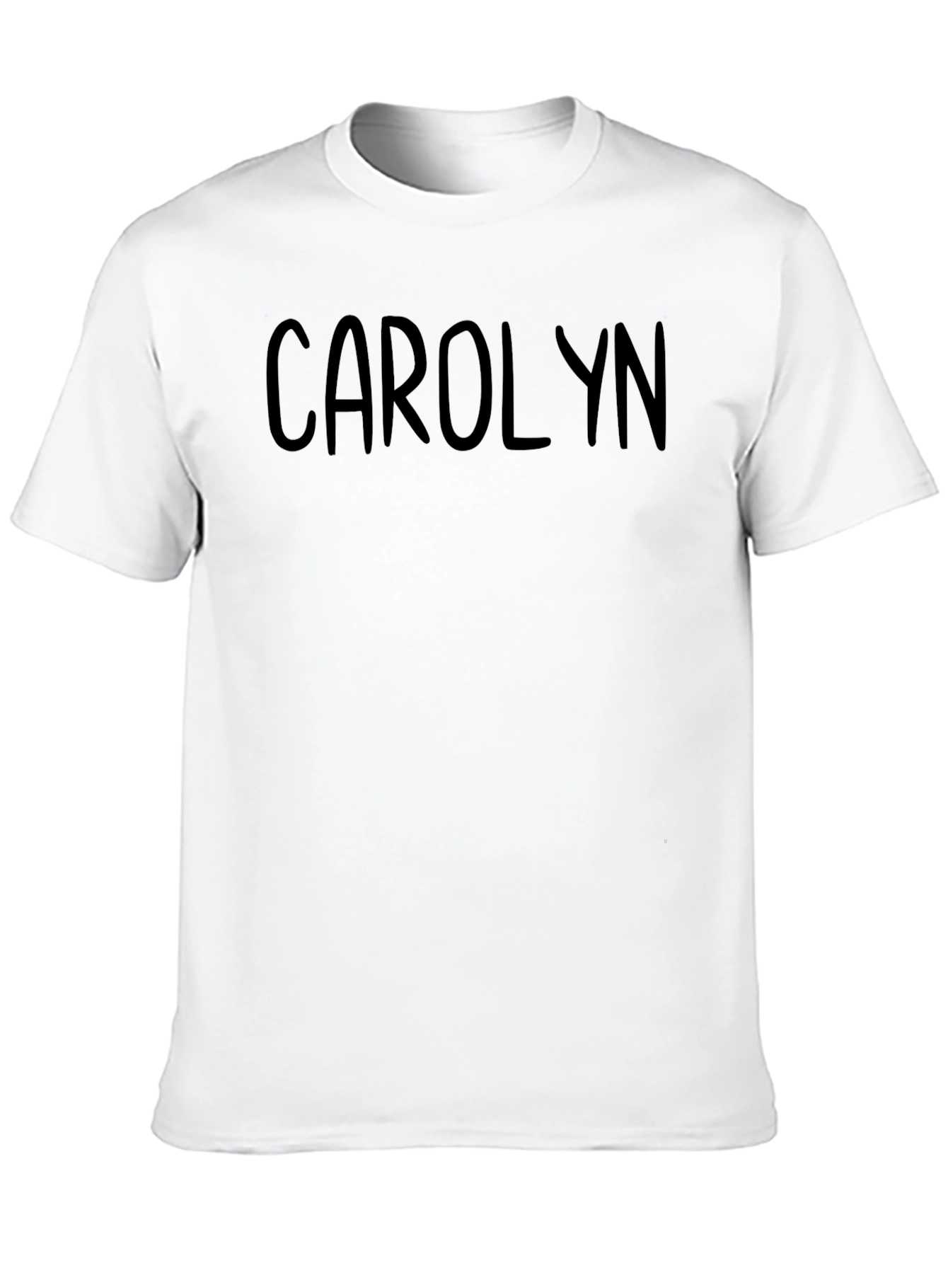 Black Personalized 'Carolyn' Black Cotton Tee view 10
