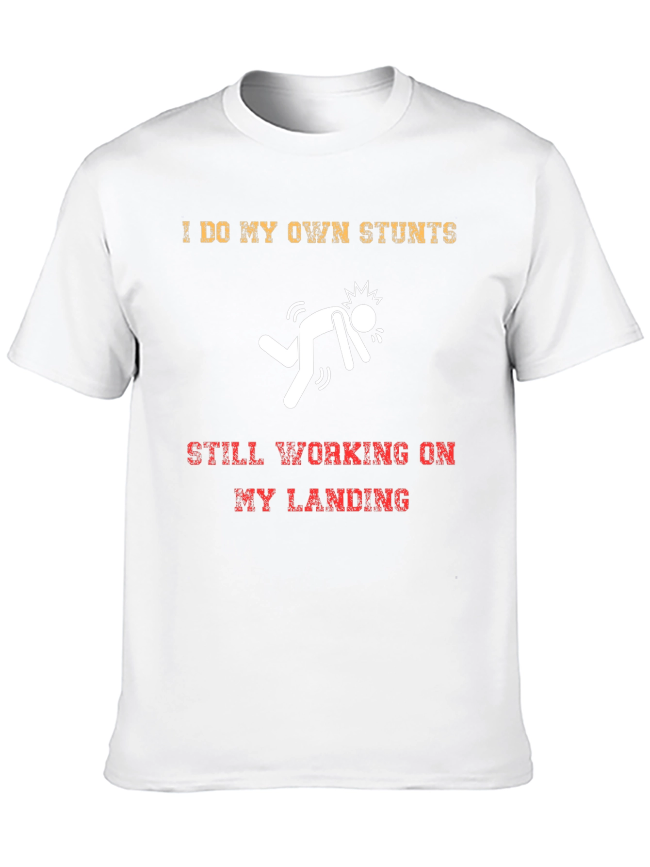 Black I Do My Own Stunts T-Shirt - Funny Graphic Tee view 10