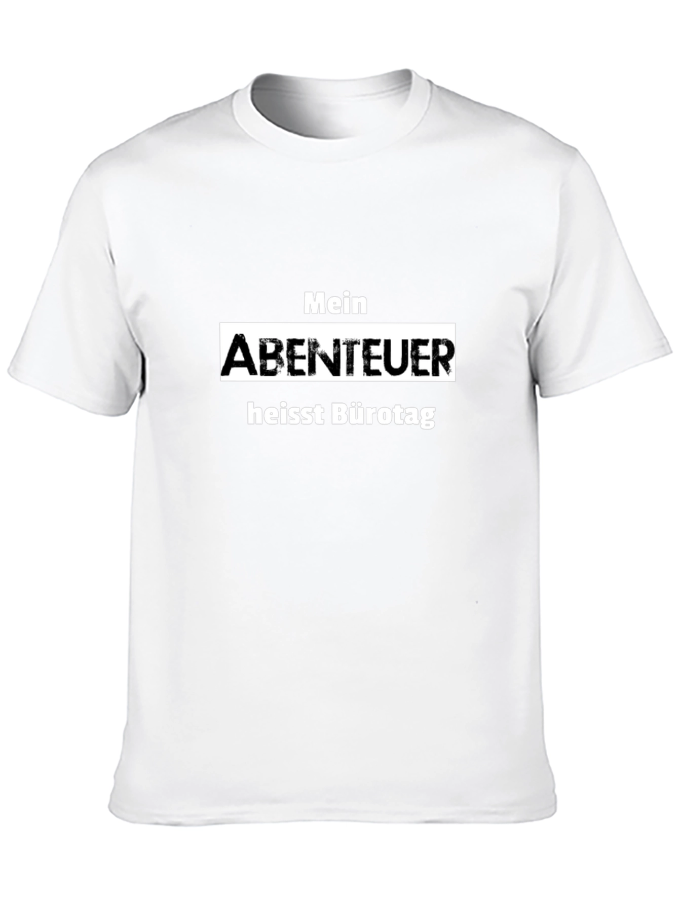 Black Men's "Mein Abenteuer" Novelty Graphic T-Shirt view 10