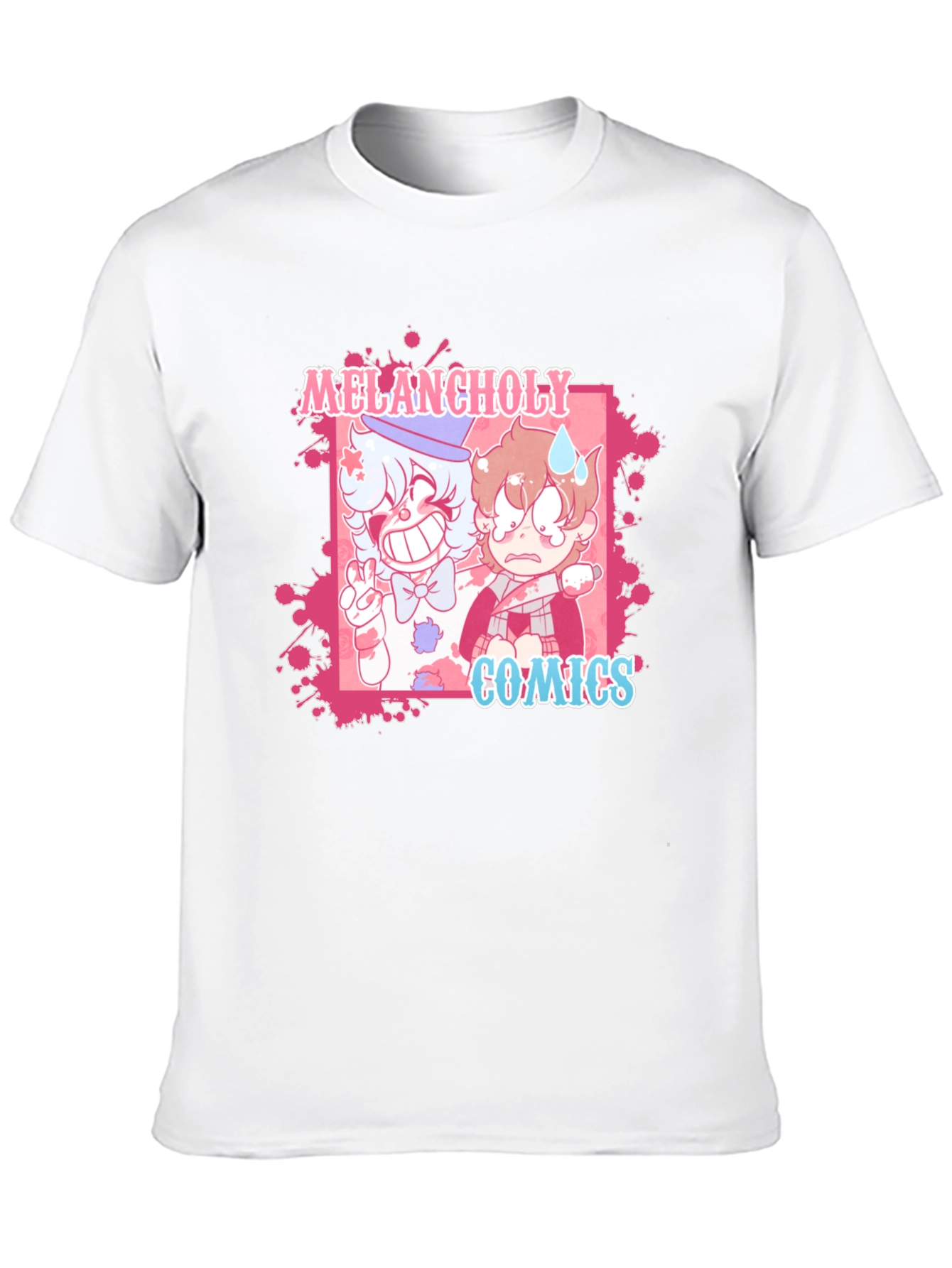 Black Melancholy Comics Graphic T-Shirt view 10