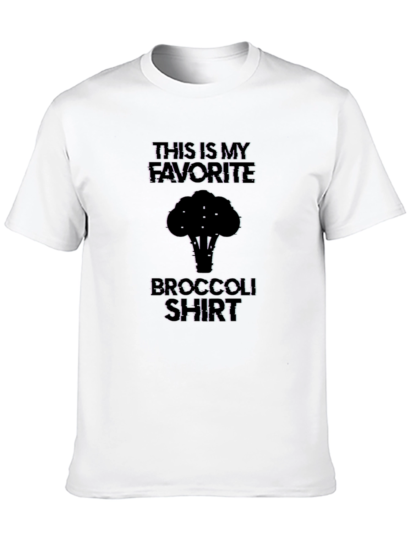 Black Funny Broccoli T-Shirt - My Favorite! view 10