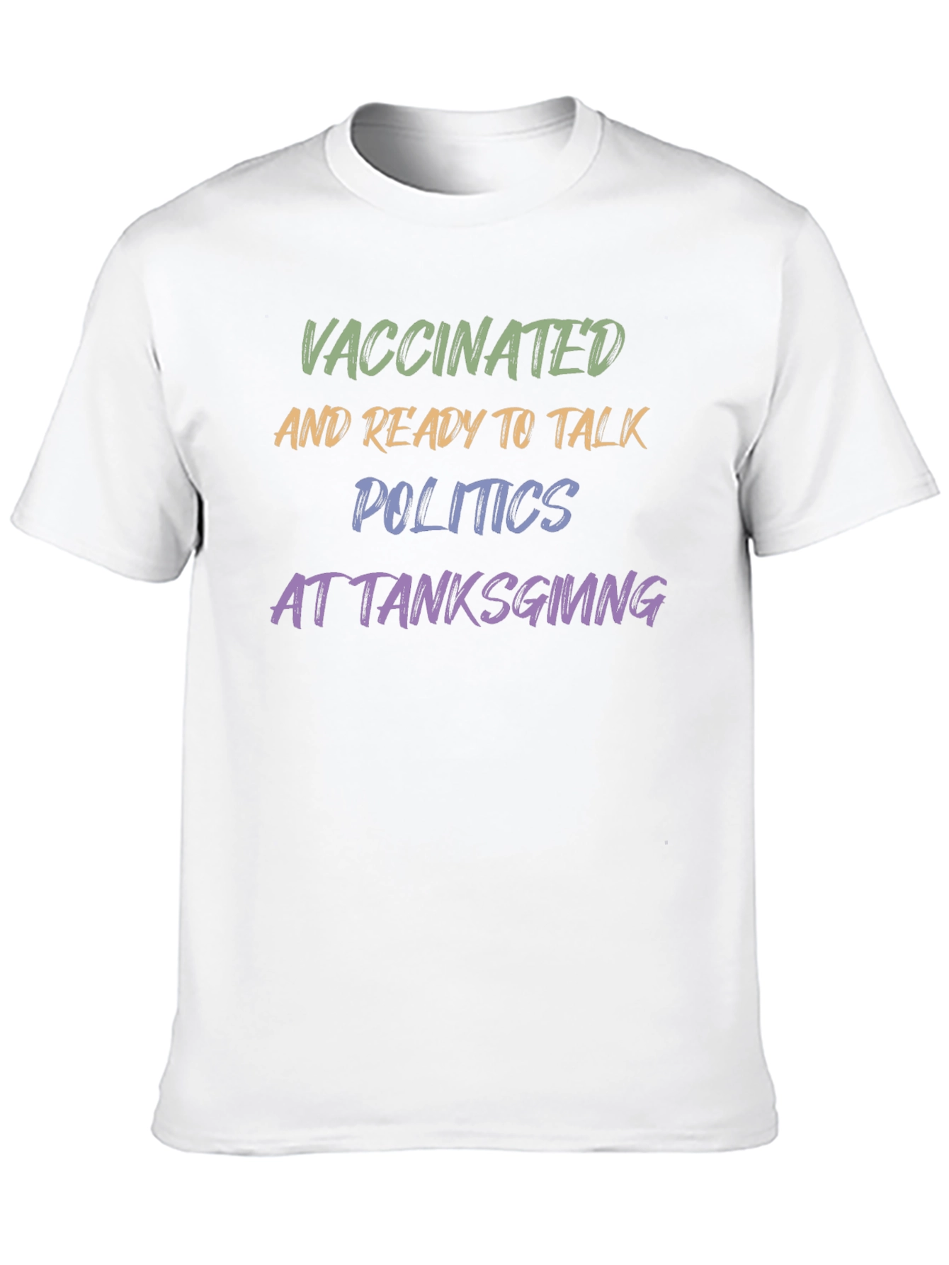 Black Vaccinated Politics Thanksgiving T-Shirt view 10