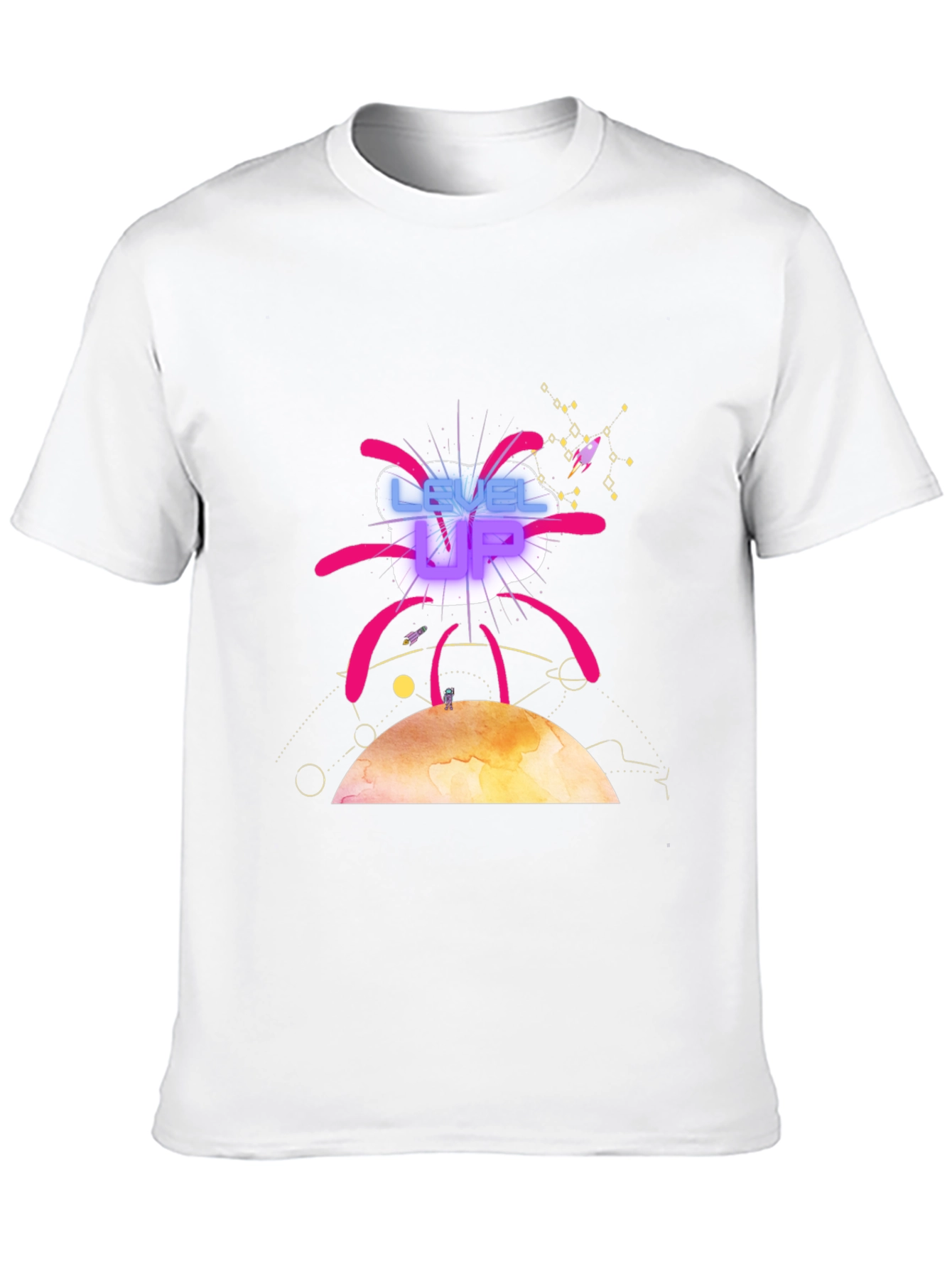 Black Level Up Space Graphic Tee - Black view 10