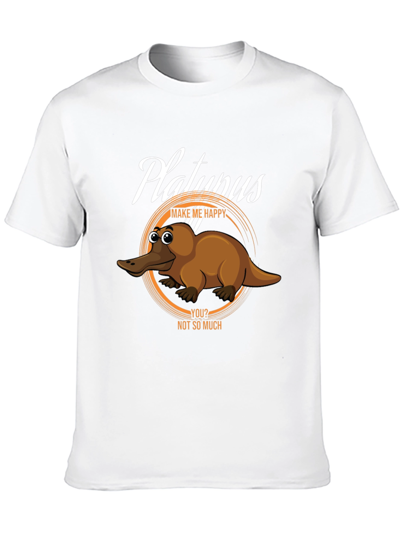 Black Funny Platypus Graphic T-Shirt view 10