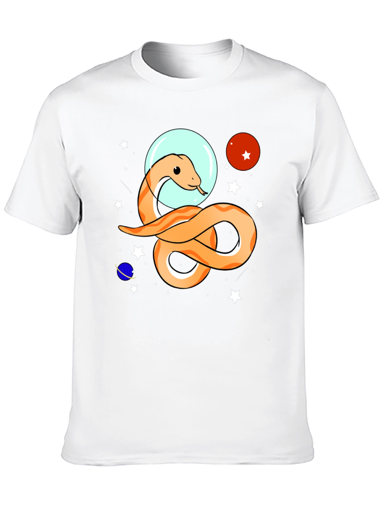 Black Space Snake Graphic Tee - Funky Universe Design view 10