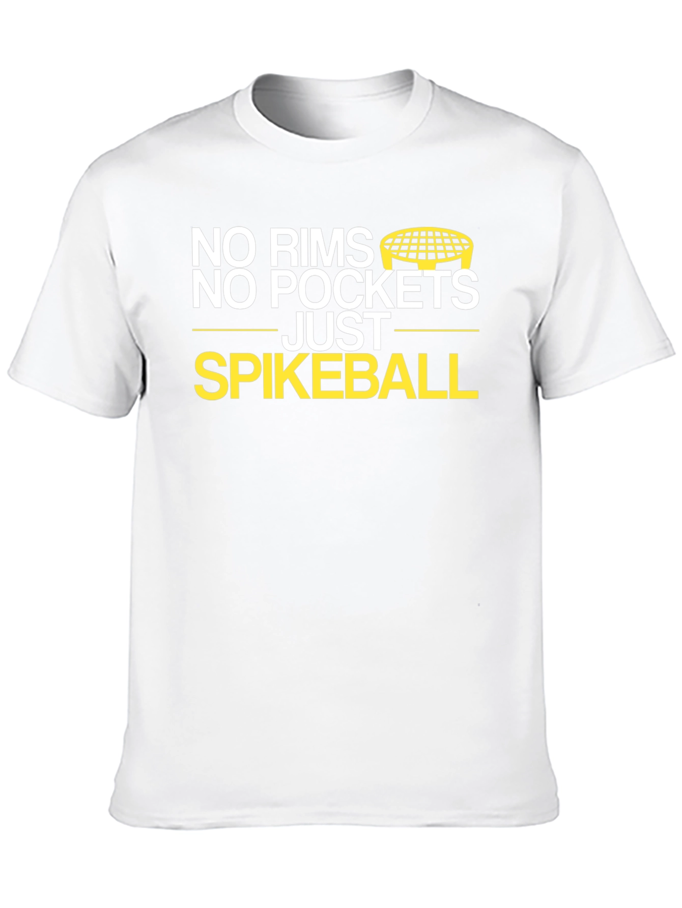 Black No Rims No Pockets Spikeball T-Shirt view 10