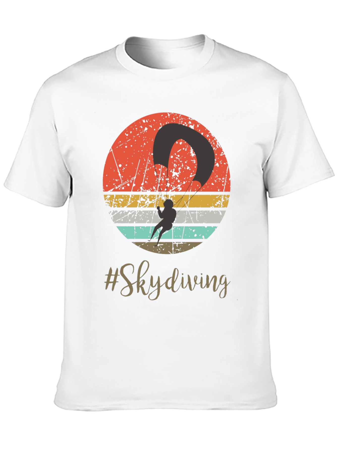 Black Retro Skydiving Graphic Tee view 10