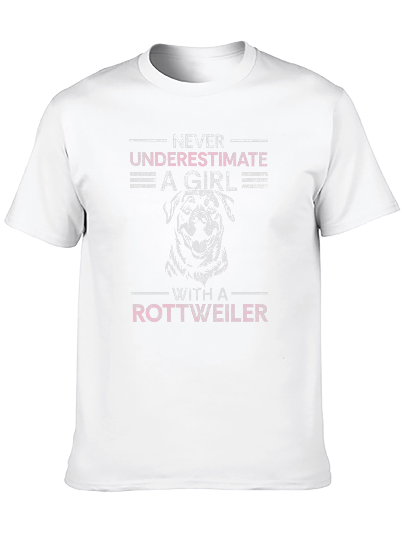 Black Never Underestimate A Girl Rottweiler T-Shirt view 10
