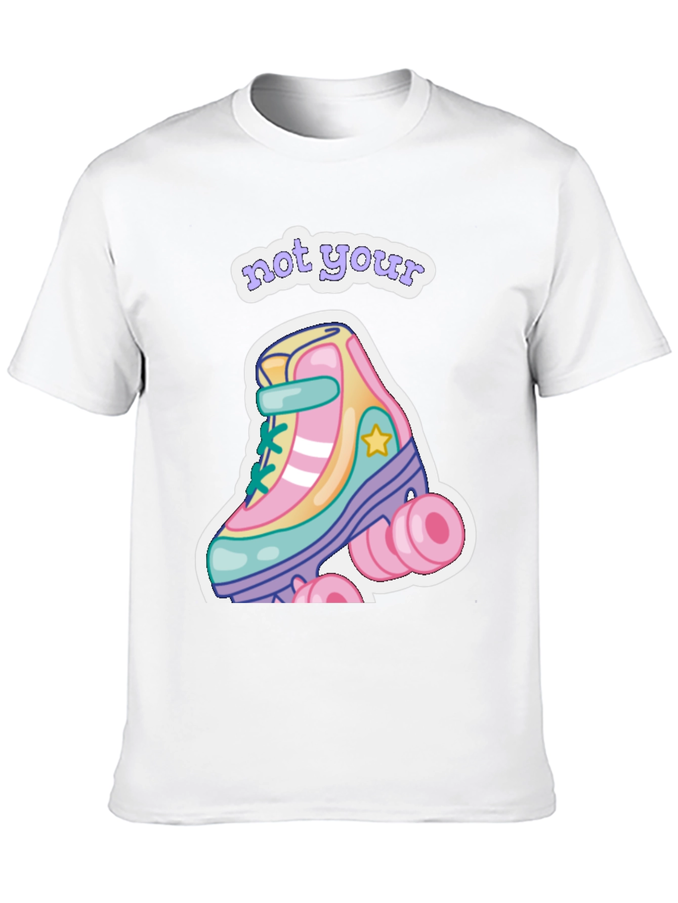 Black Retro Roller Skate T-Shirt - Not Your Skate! view 10