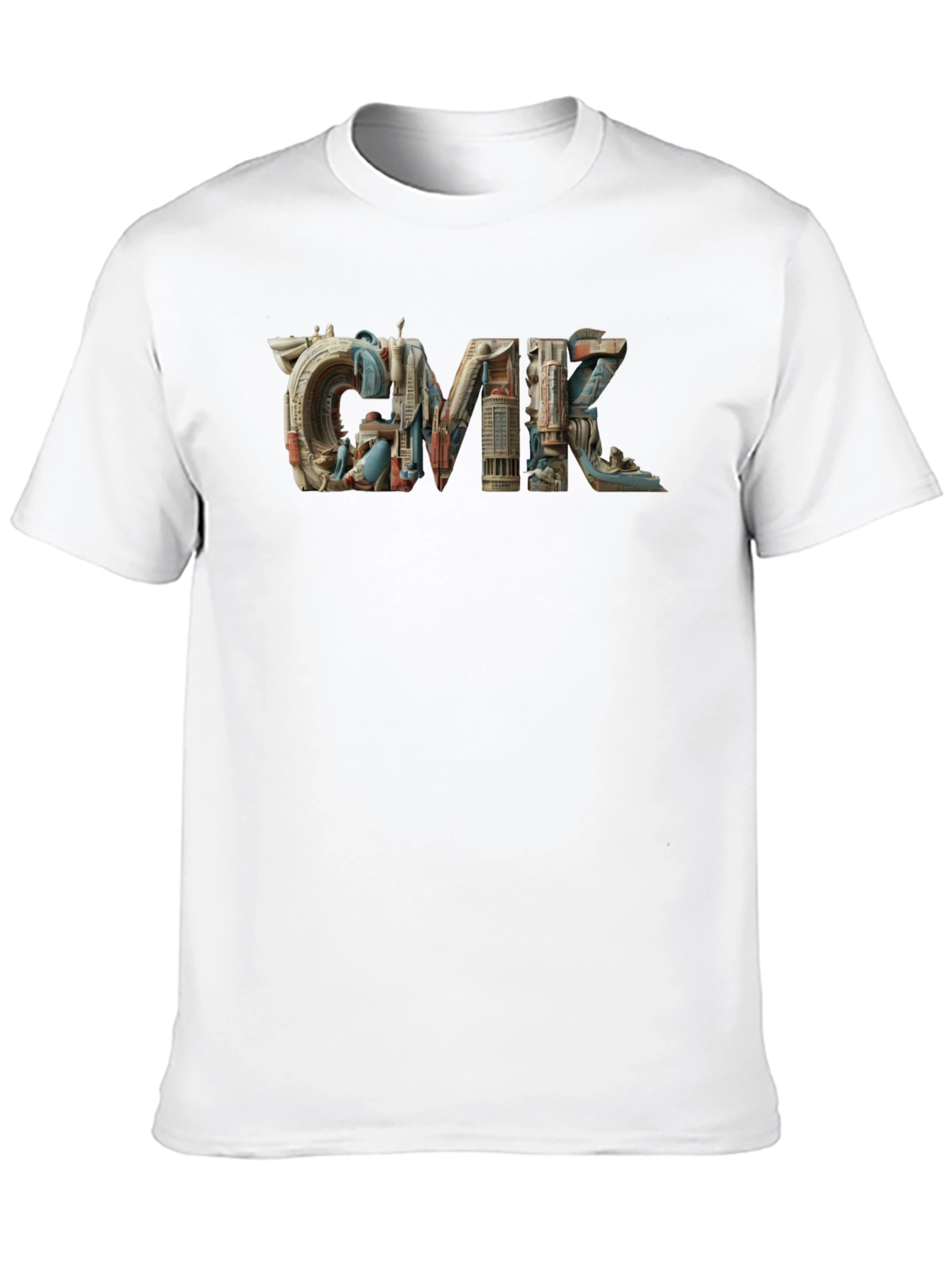 Black Architectural CMK Graphic T-Shirt - Black Cotton Blend view 10