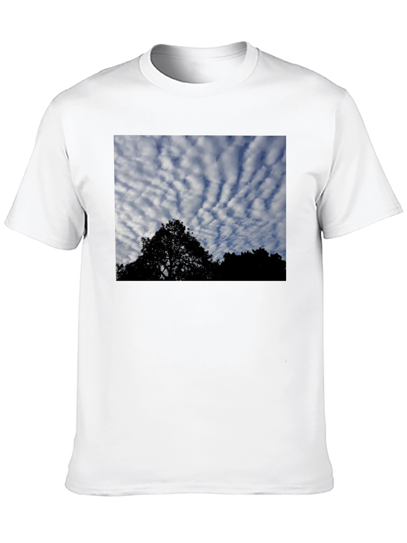 Black Sky & Silhouette Graphic Black T-Shirt view 10