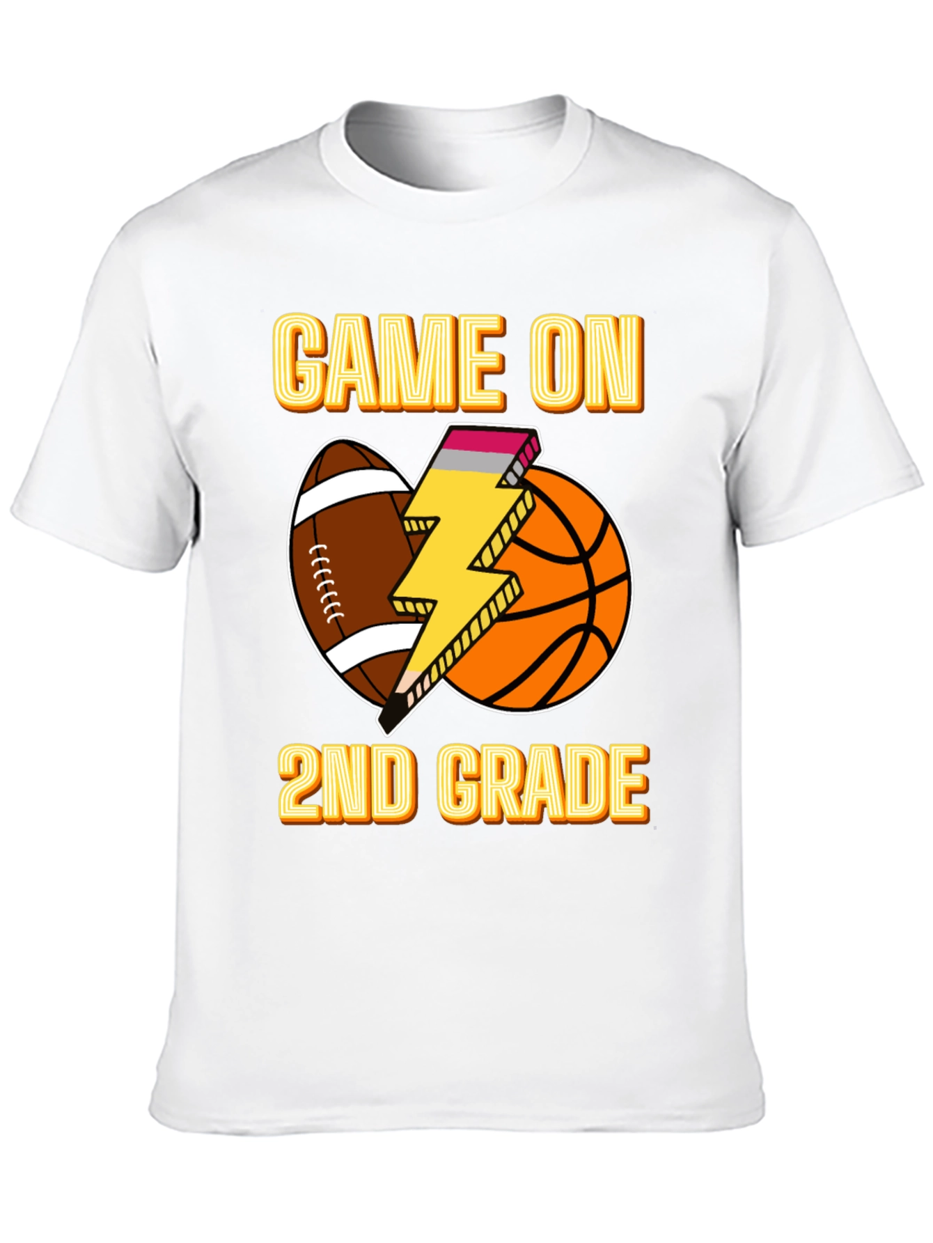 Black Game On 2nd Grade T-Shirt view 10