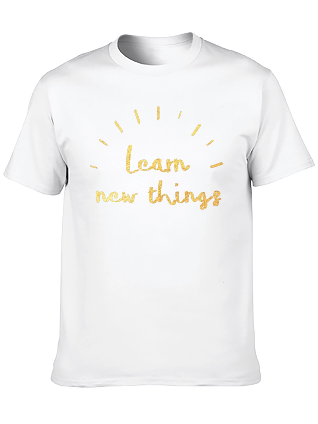 Black Learn New Things T-Shirt - Motivational Graphic Tee view 10