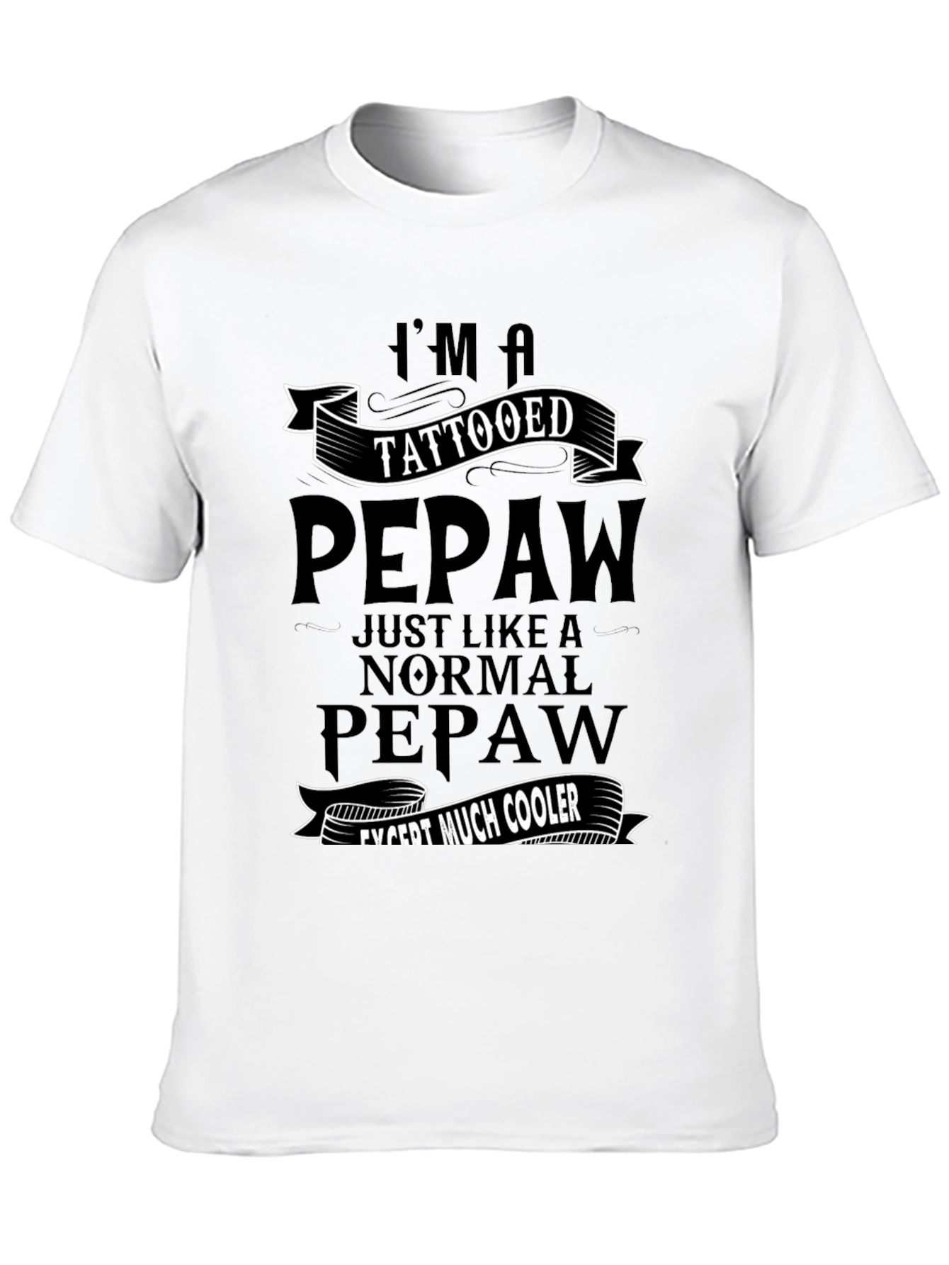 Black Tattooed Pepaw T-Shirt - Cool Grandpa Graphic Tee view 10