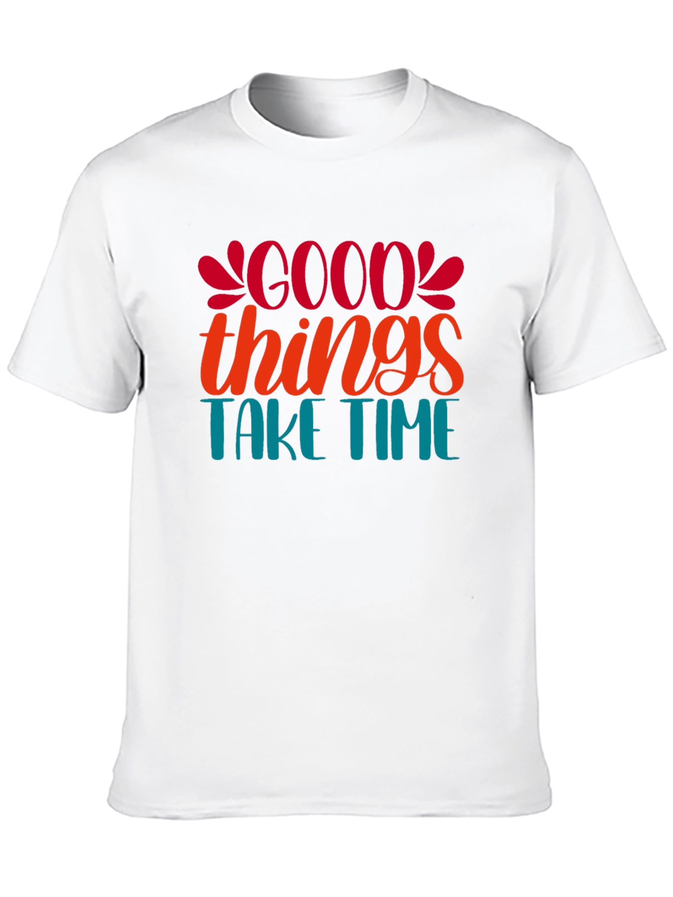 Black Good Things Take Time Black Graphic Tee view 10