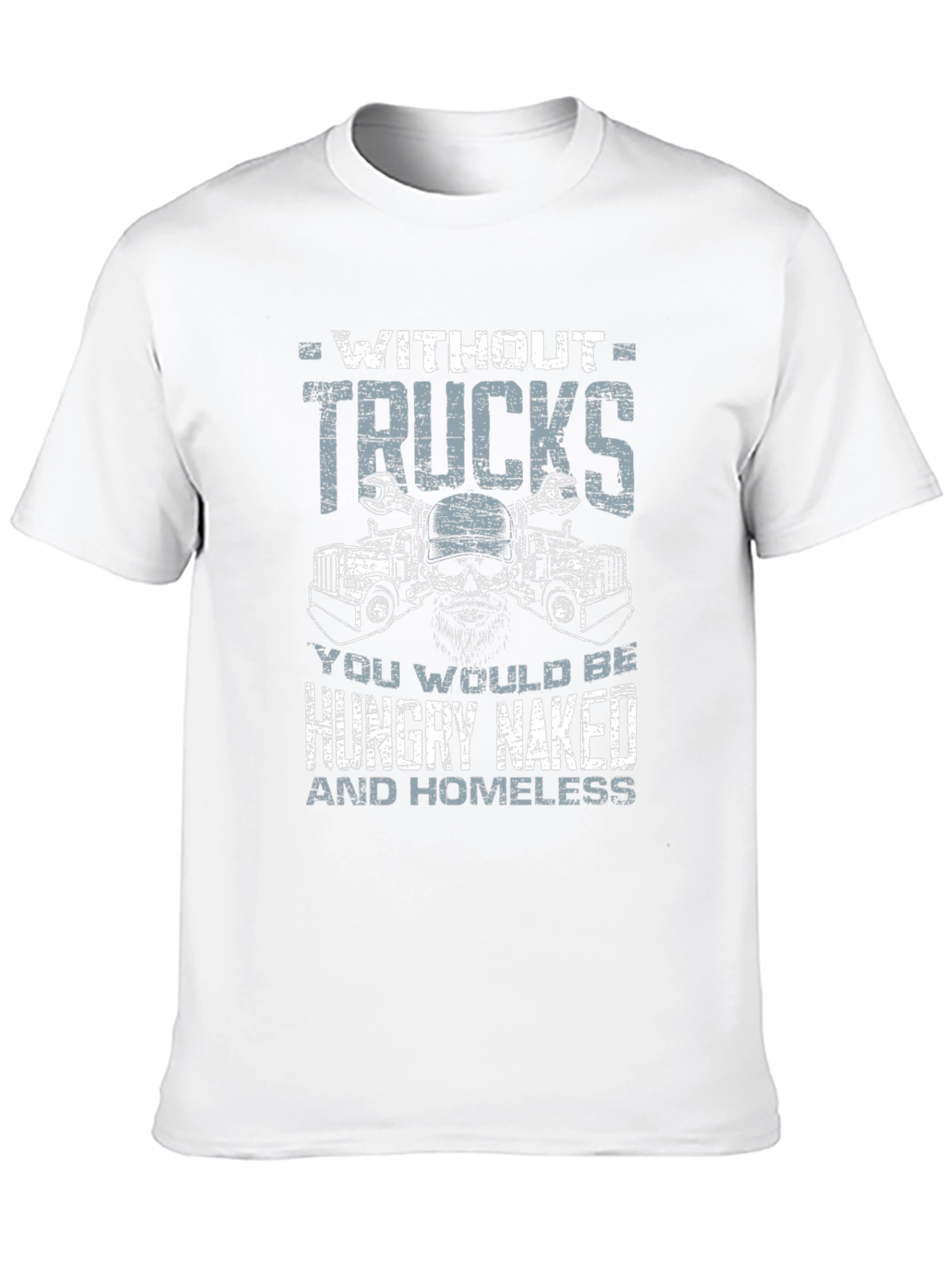 Black Trucker T-Shirt - Without Trucks - Graphic Tee view 10